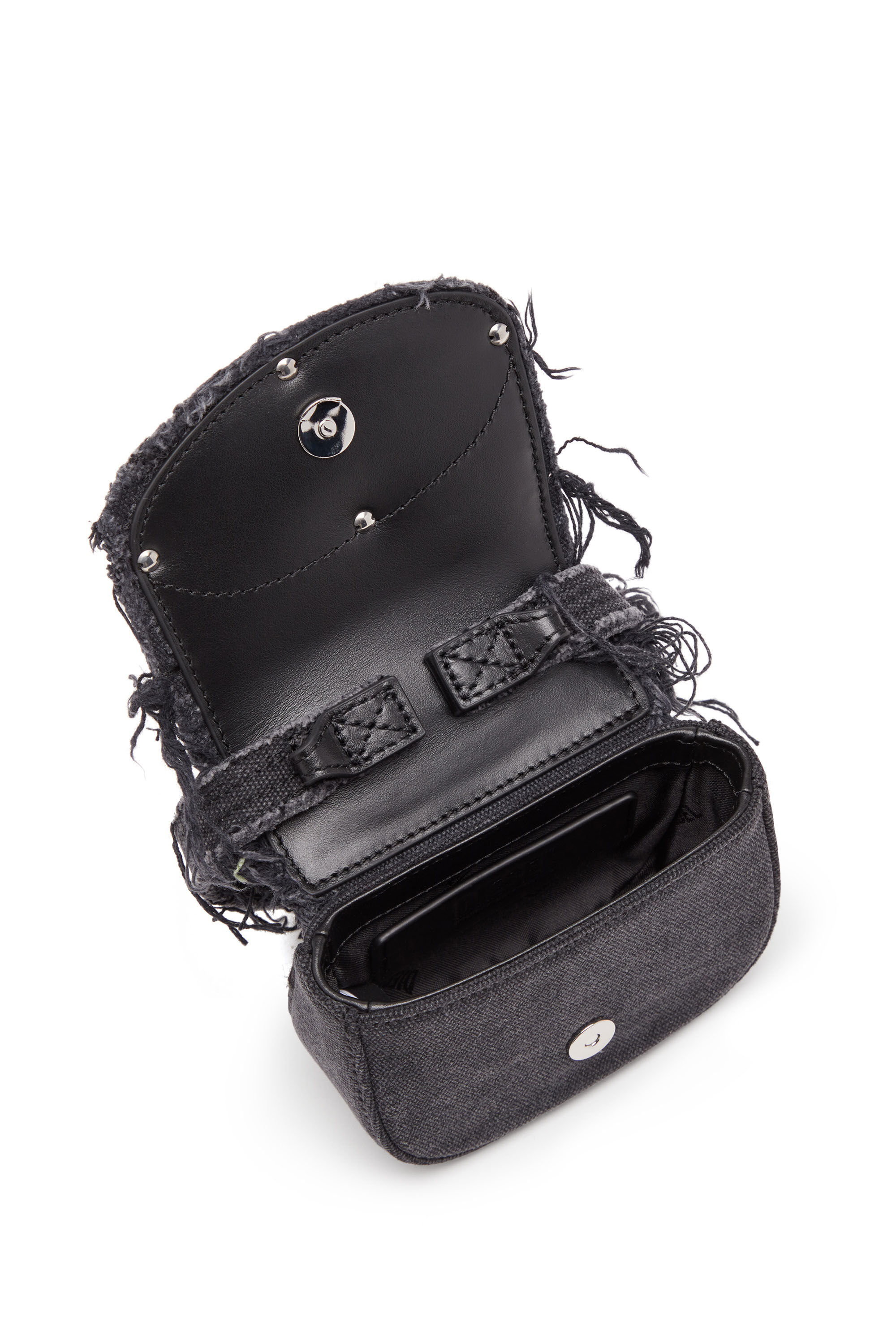 Women's 1DR XS-Iconic mini bag in canvas and leather | Black