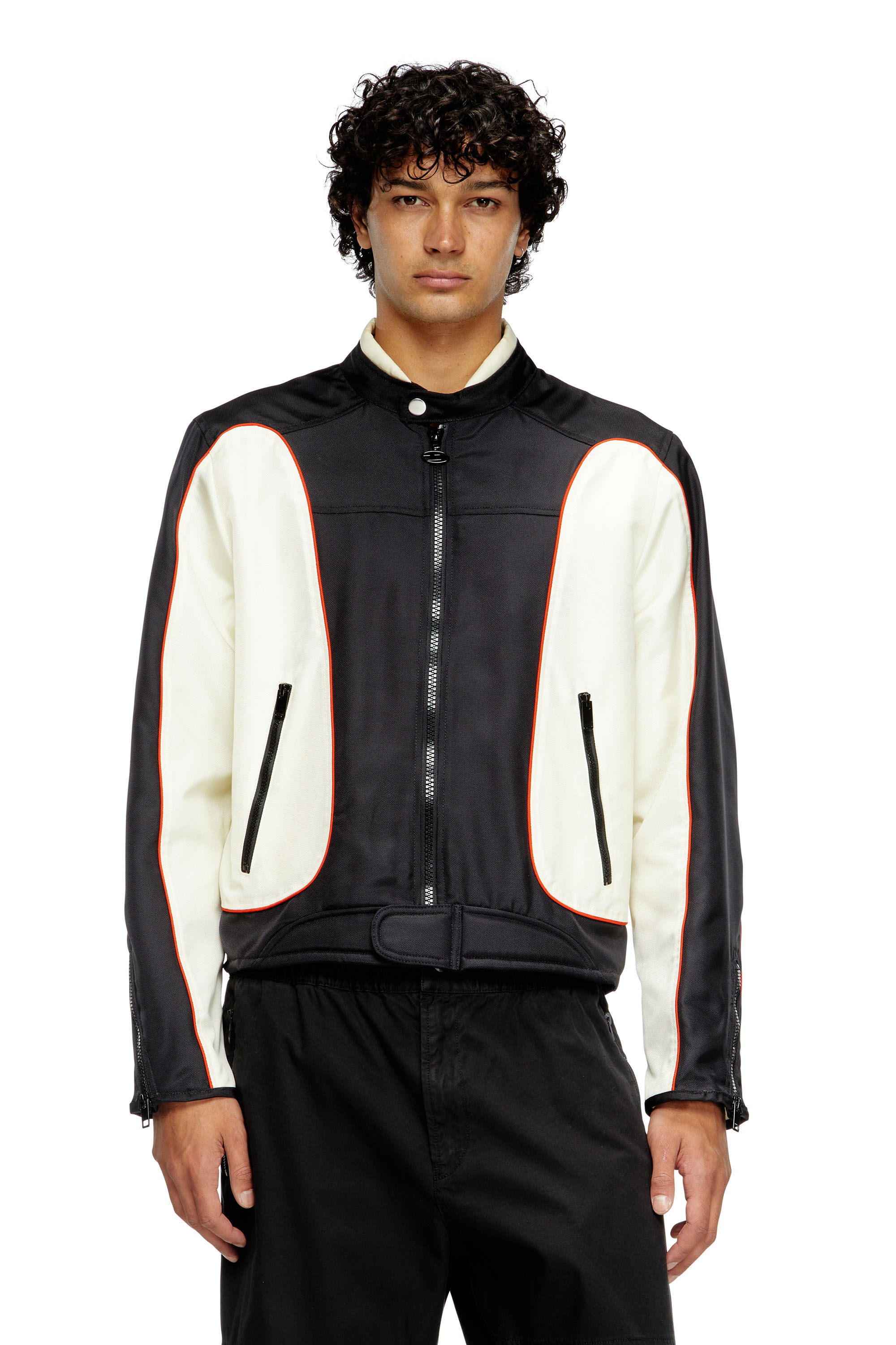 S-GINNI-ZIP-OD Zip-up sweatshirt with metallic logo