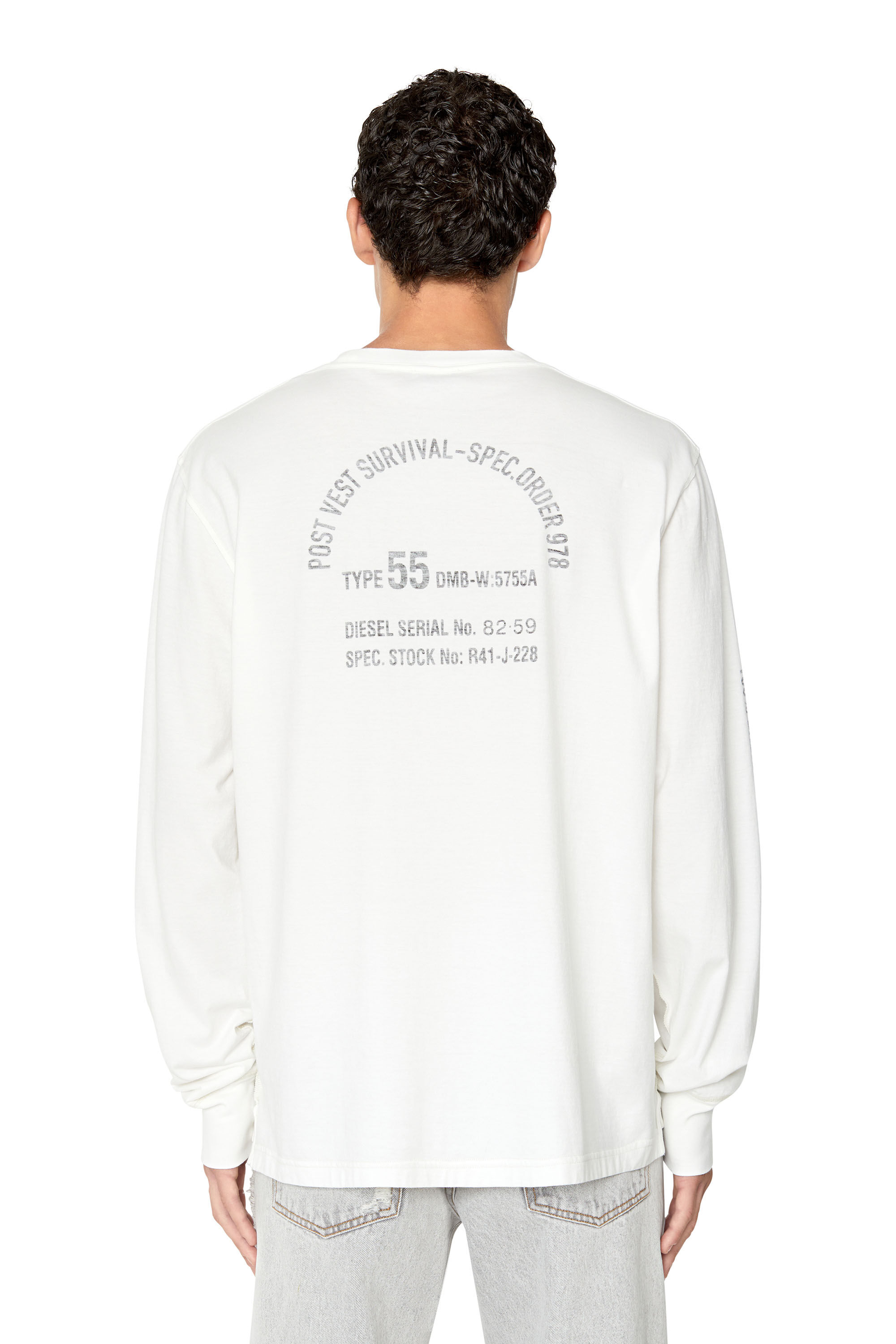 T-JUBIND-LS-SLITS Man: Long-sleeve T-shirt with logo prints | Diesel