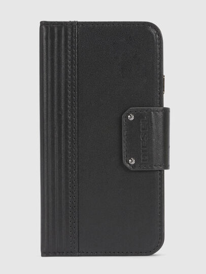 BLACK LINED LEATHER IPHONE 8/7 FOLIO, Black Diesel - BLACK LINED LEATHER IPHONE 8/7 FOLIO, Black - Flip covers - Image 3