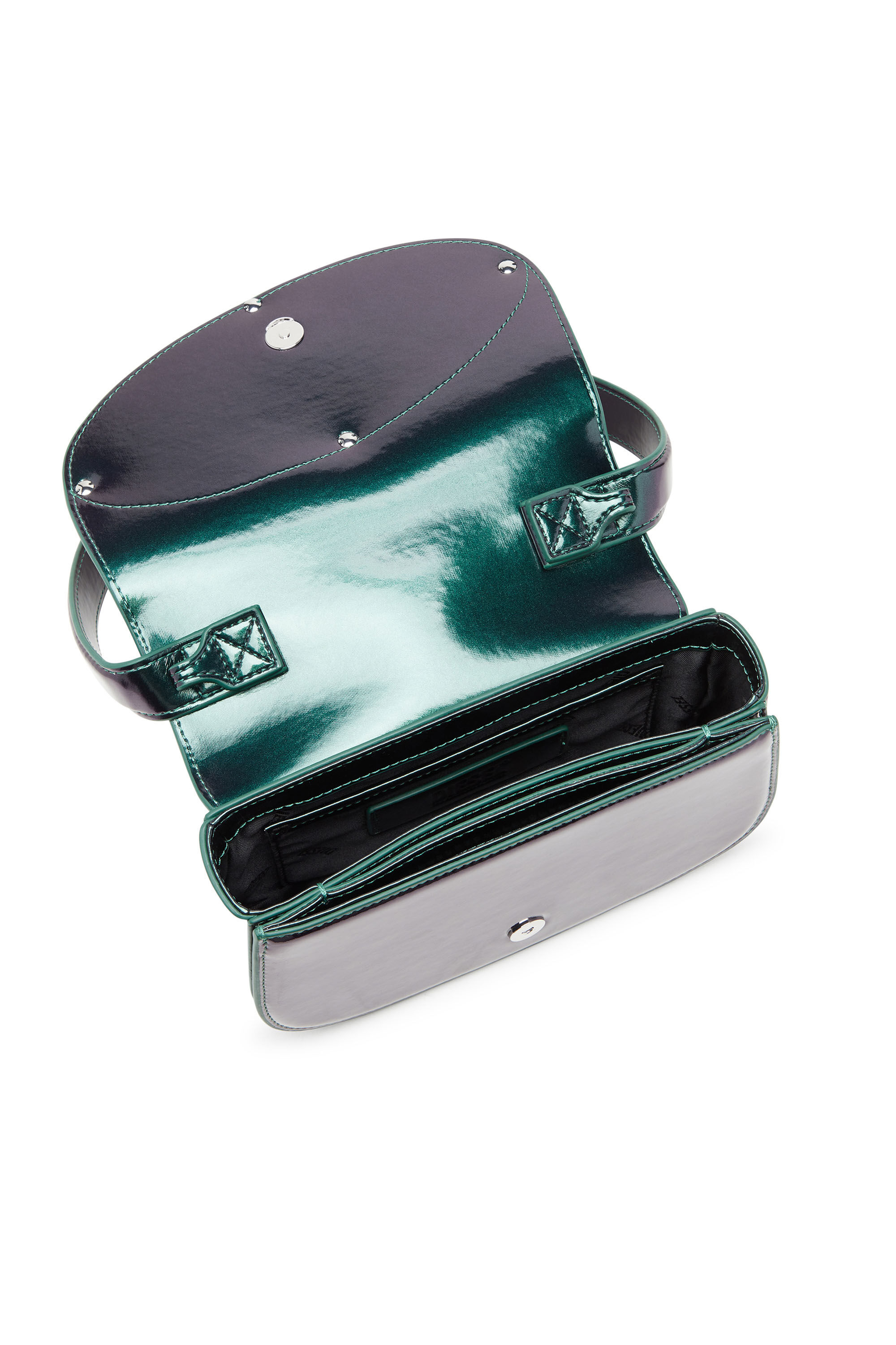 Diesel - 1DR, Woman's 1DR-Iconic shoulder bag with iridescent effect in Green/Blue - 2
