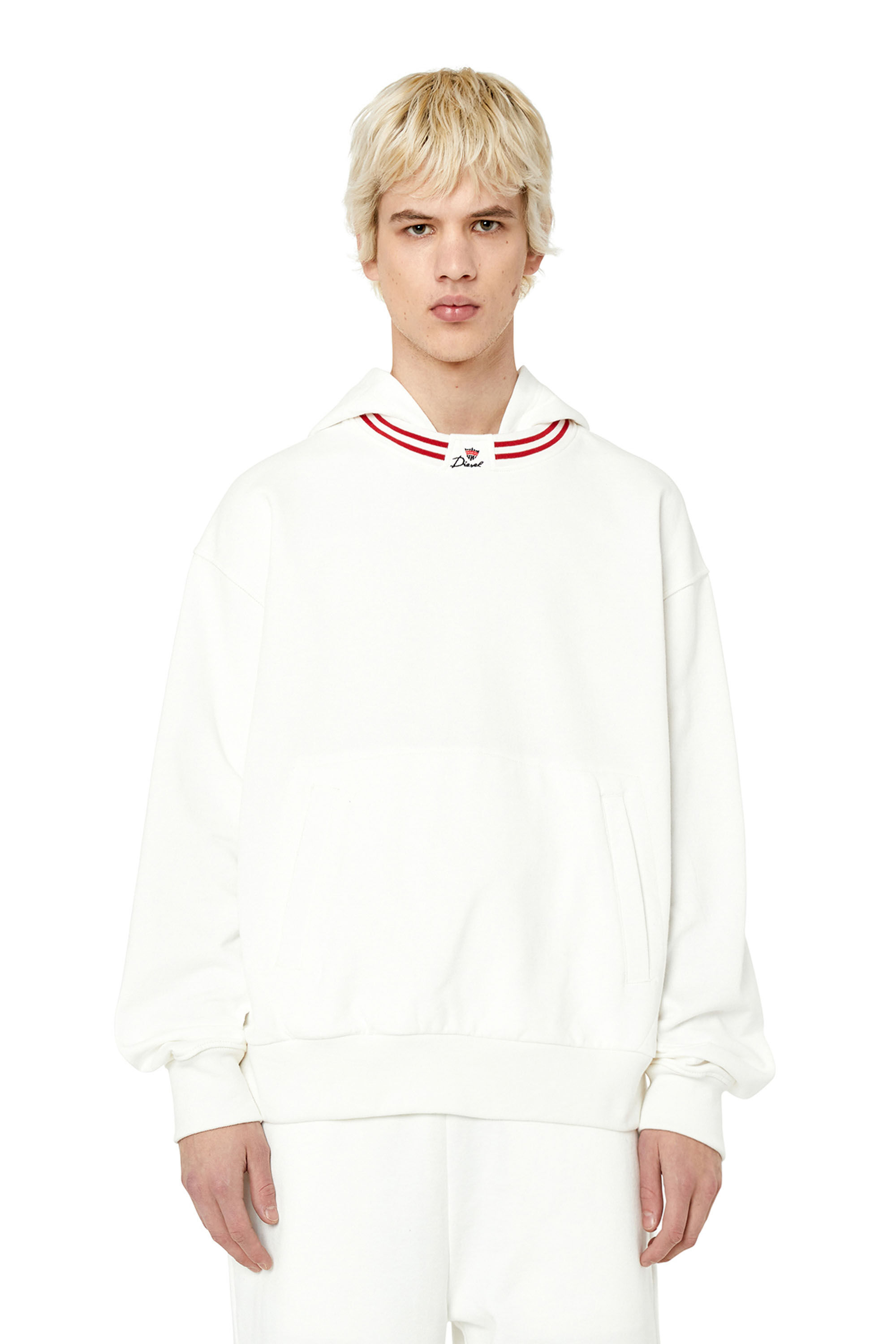 S MACRAU Man Hoodie with knitted neck Diesel