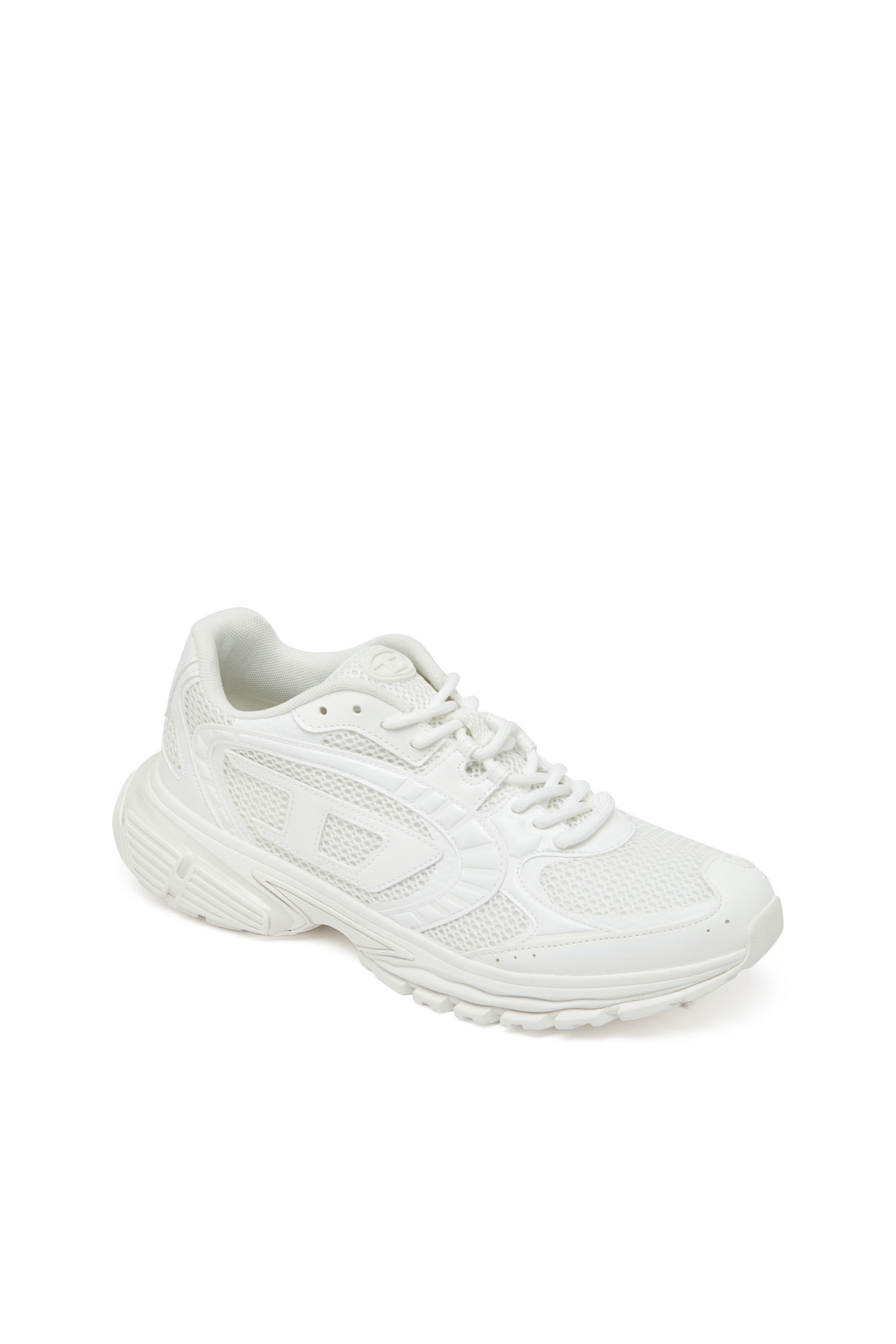 Men's Mesh sneakers with Oval D logo | White | Diesel