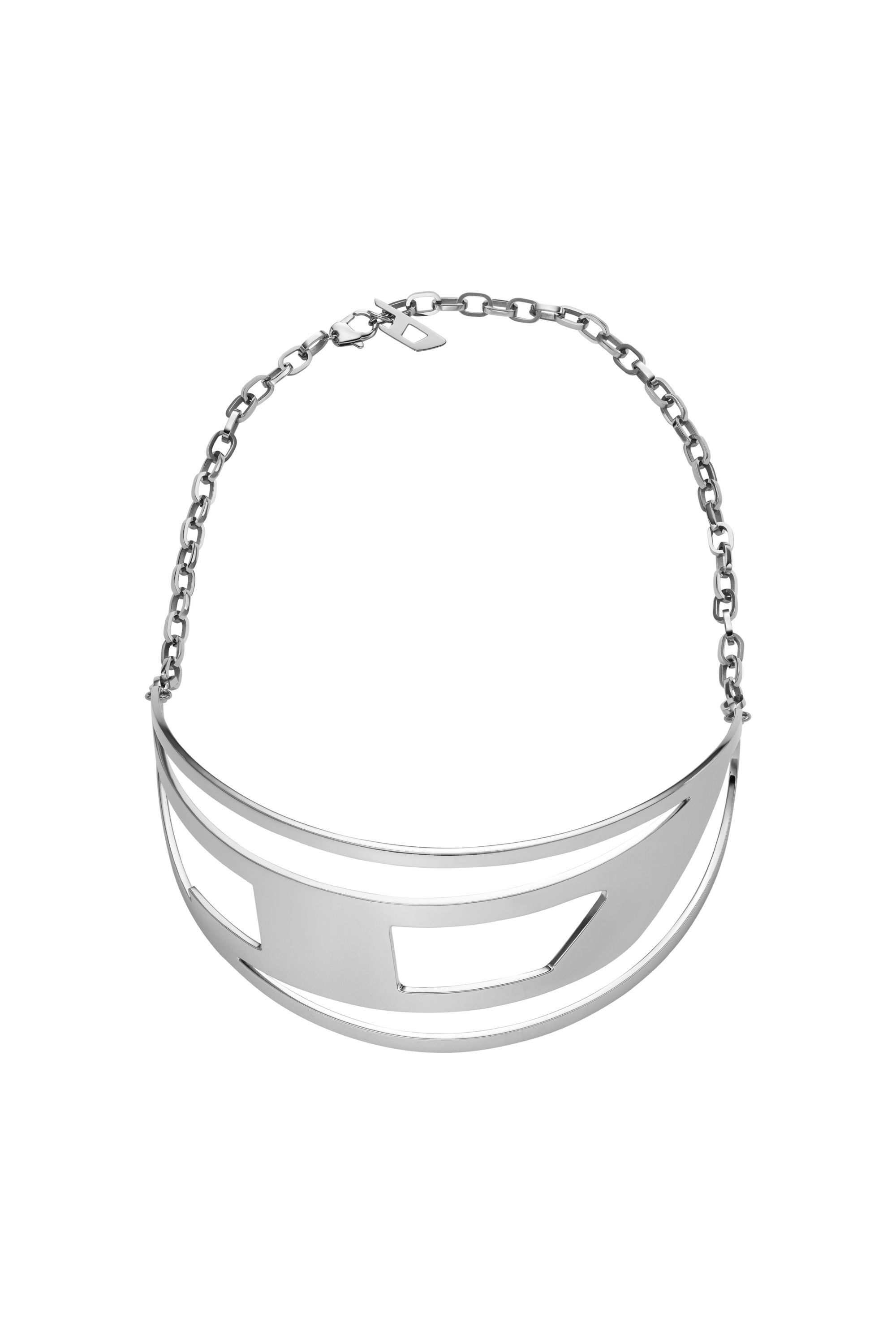 Women's Stainless steel choker necklace | Silver | Diesel