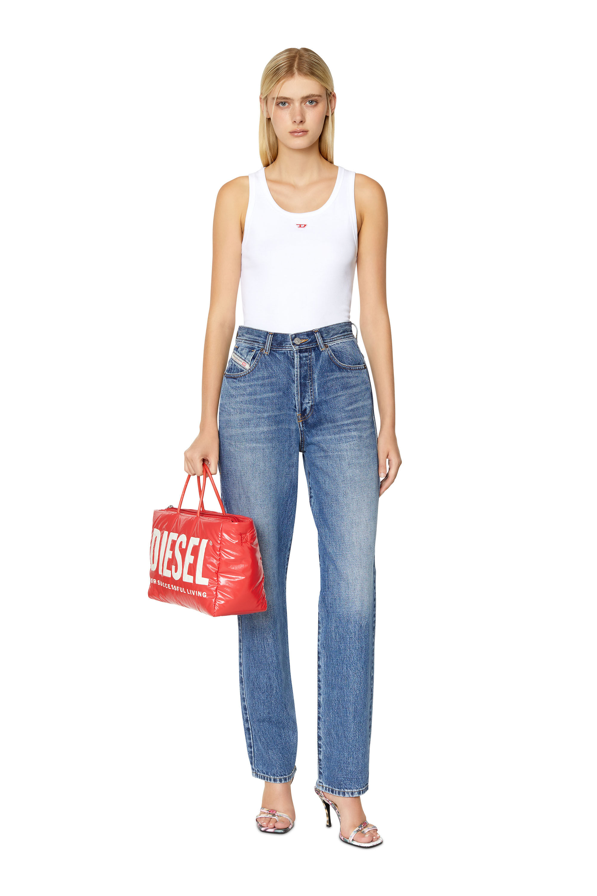 関税送料込♪DIESEL/1956 D-Tulip High Waist Jeans 1956 D-Tulip Woman: Straight medium blue Jeans | Diesel