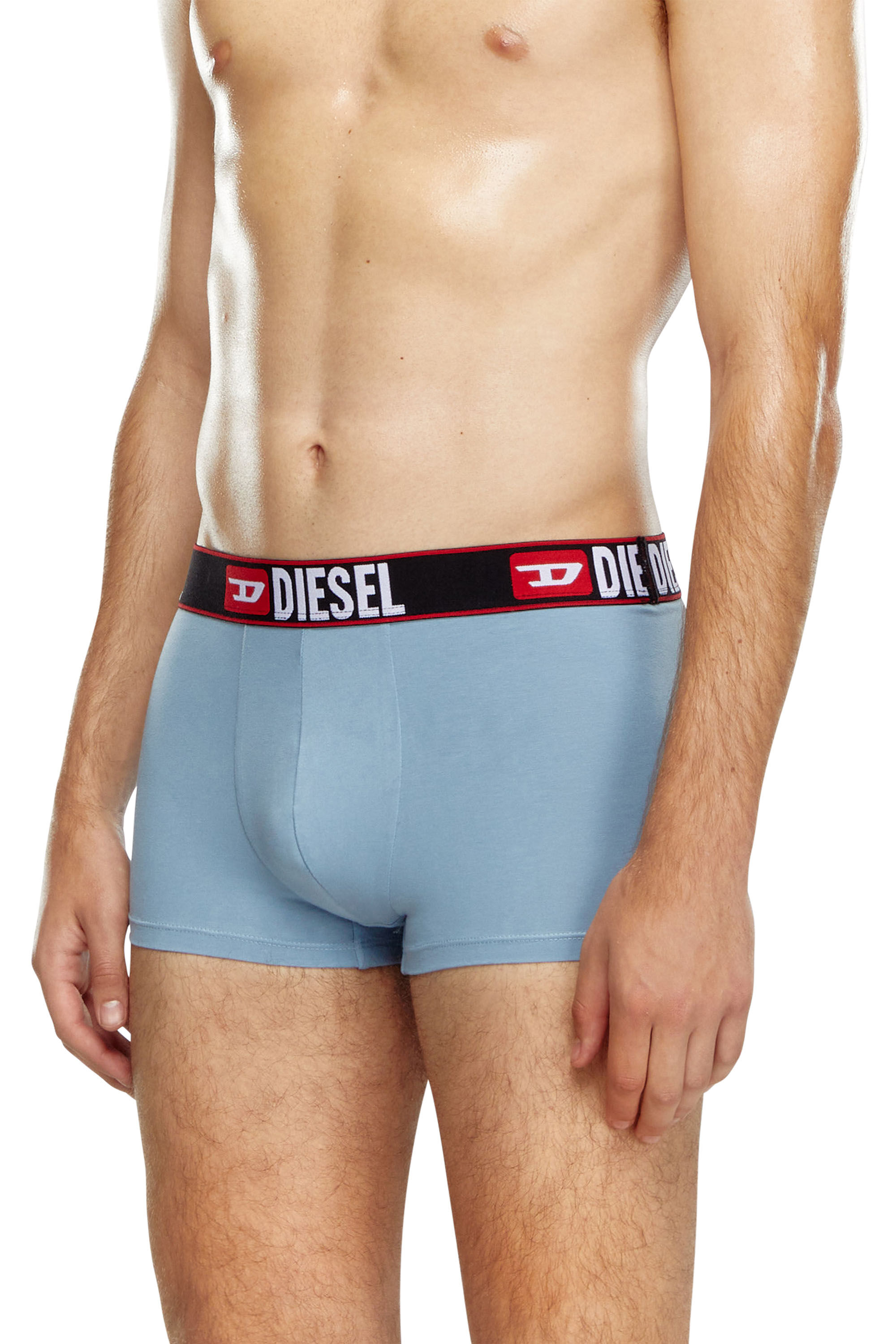 Diesel - UMBX-DAMIENTHREEPACK, Man's 3-pack of boxer briefs with cloudy motif in Blue - 1