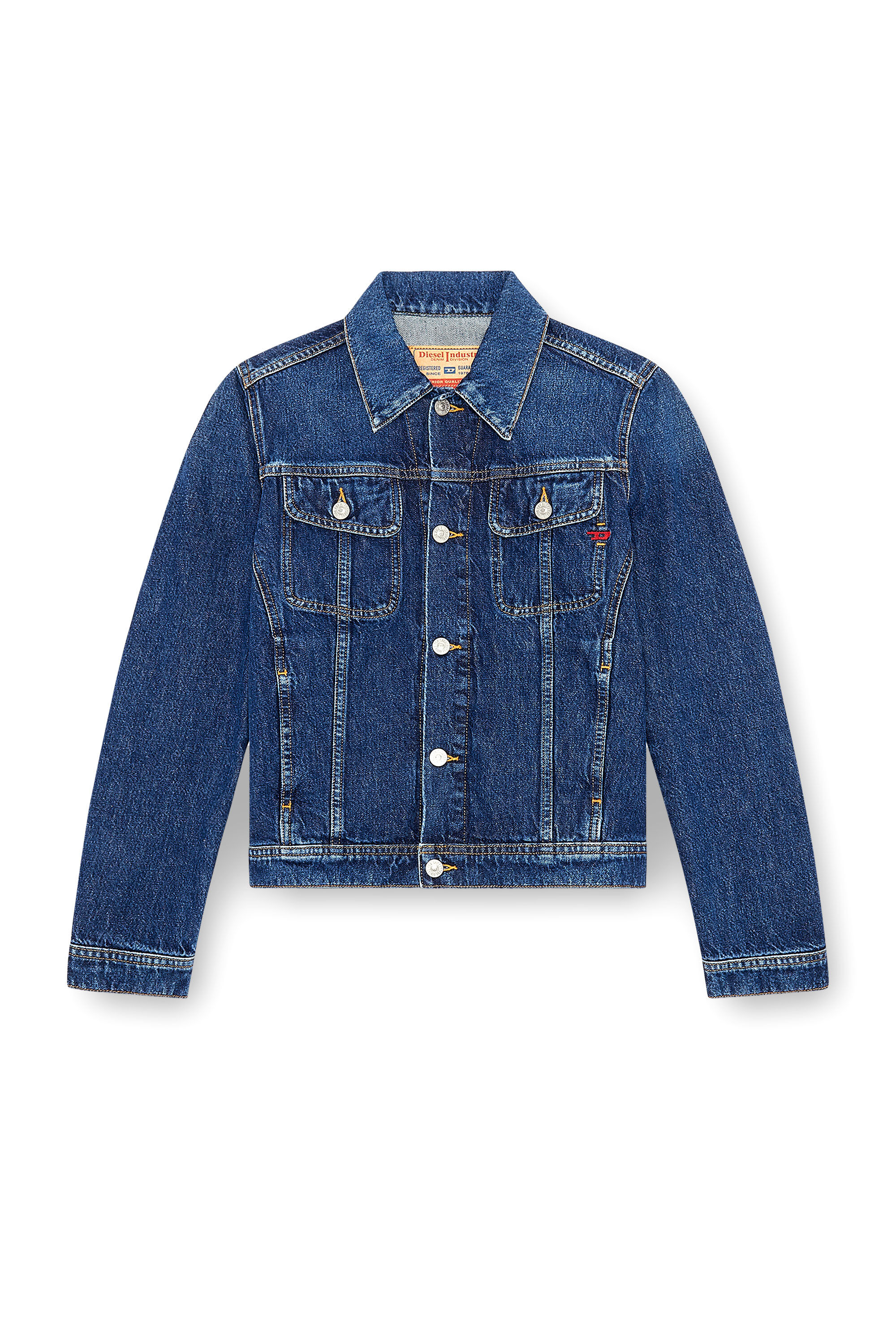 Diesel - DE-BONNY, Chaqueta trucker en denim Mujer in Azul marino - 2