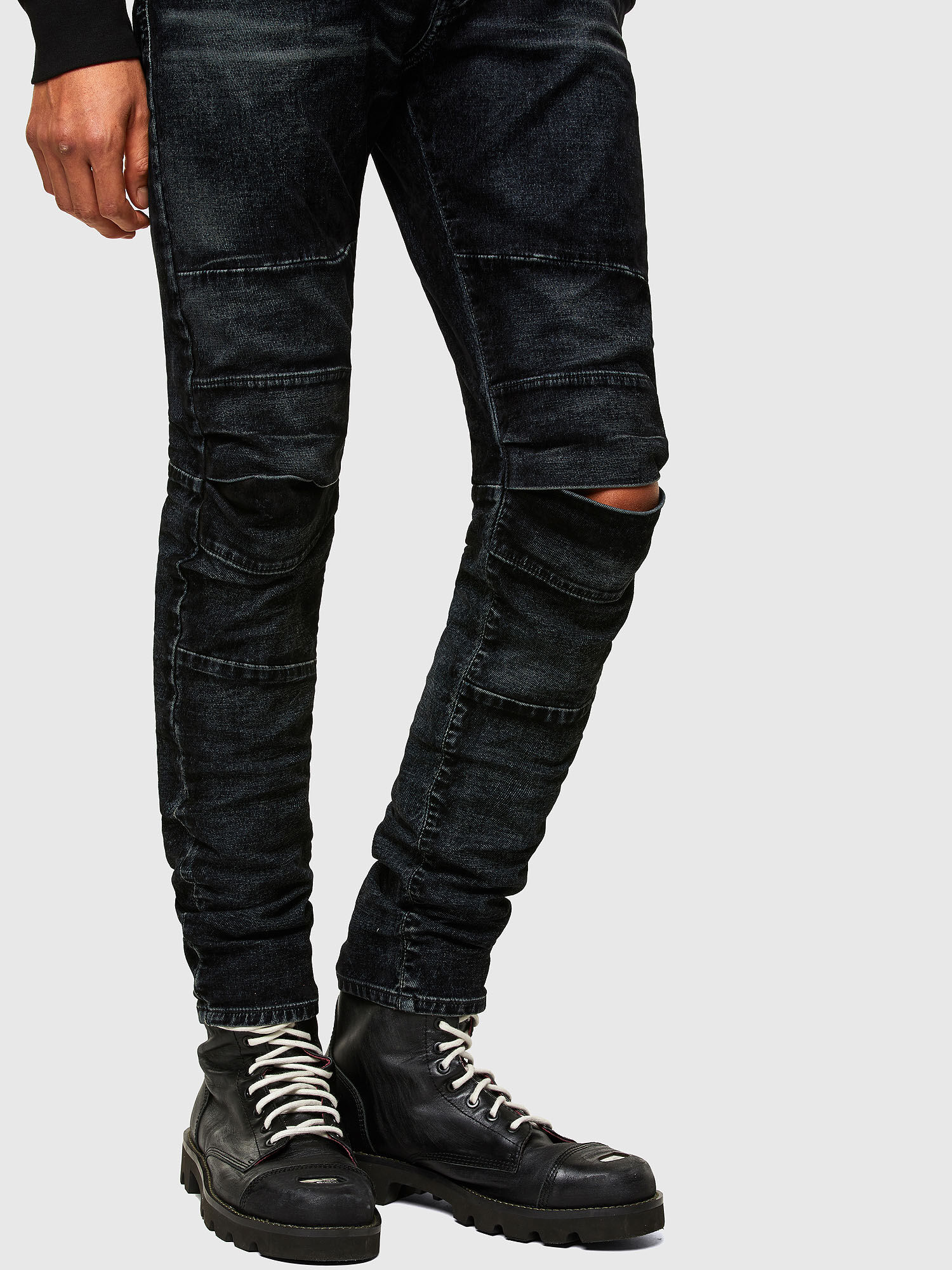 Diesel - D-Strukt JoggJeans® 069TG Slim, Black/Dark Grey - Image 8
