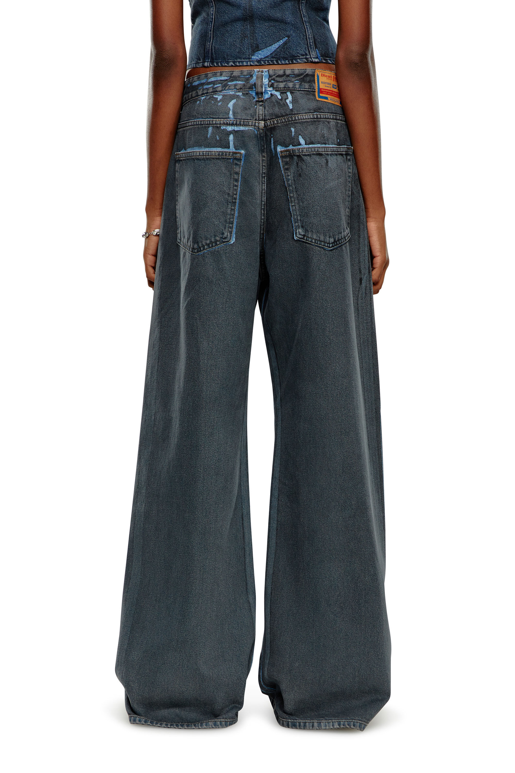 Women's Relaxed Jeans | Black/Dark grey | Diesel 1996 D-Sire