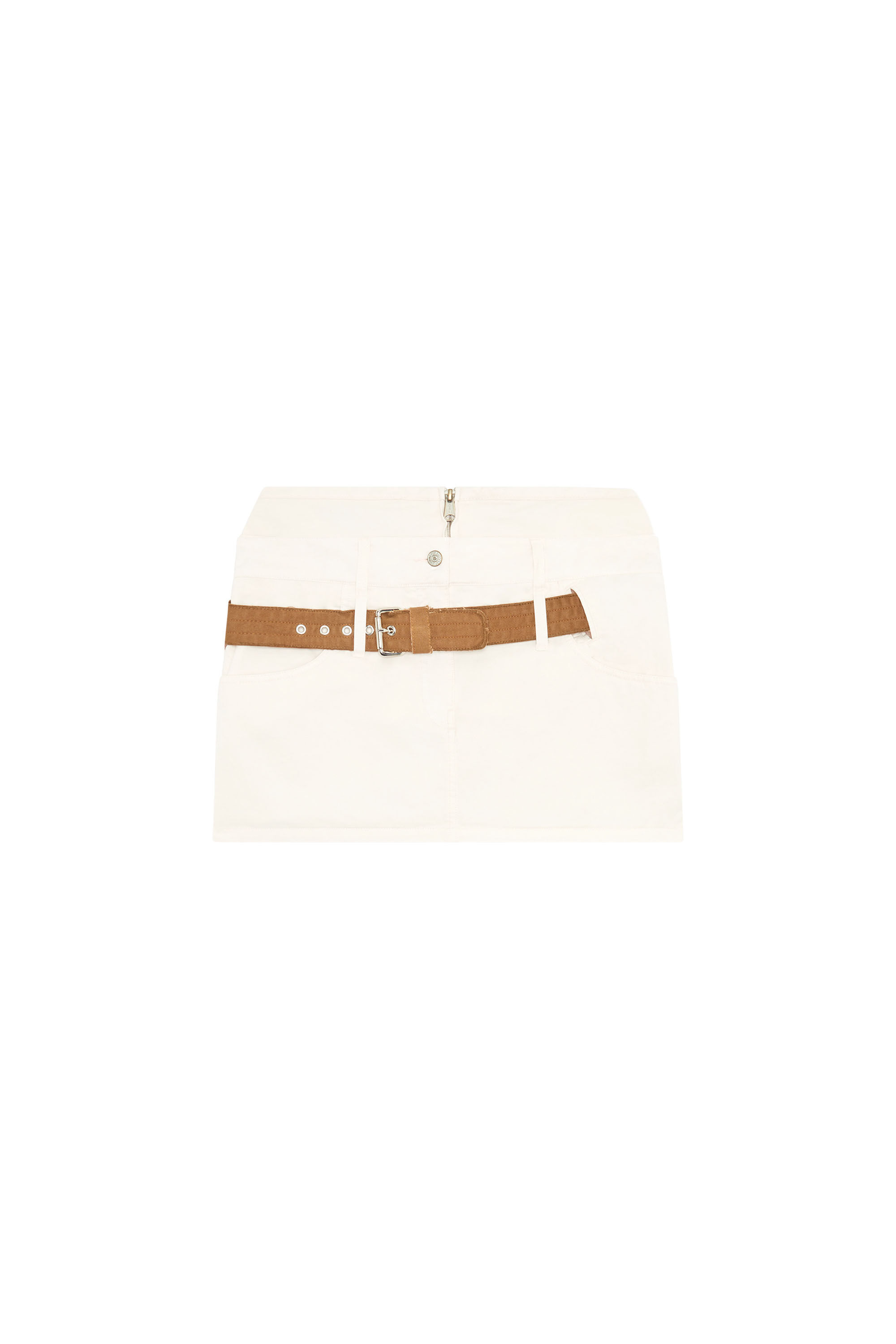O-ENTHIA Woman: Treated twill skirt with double waist | Diesel