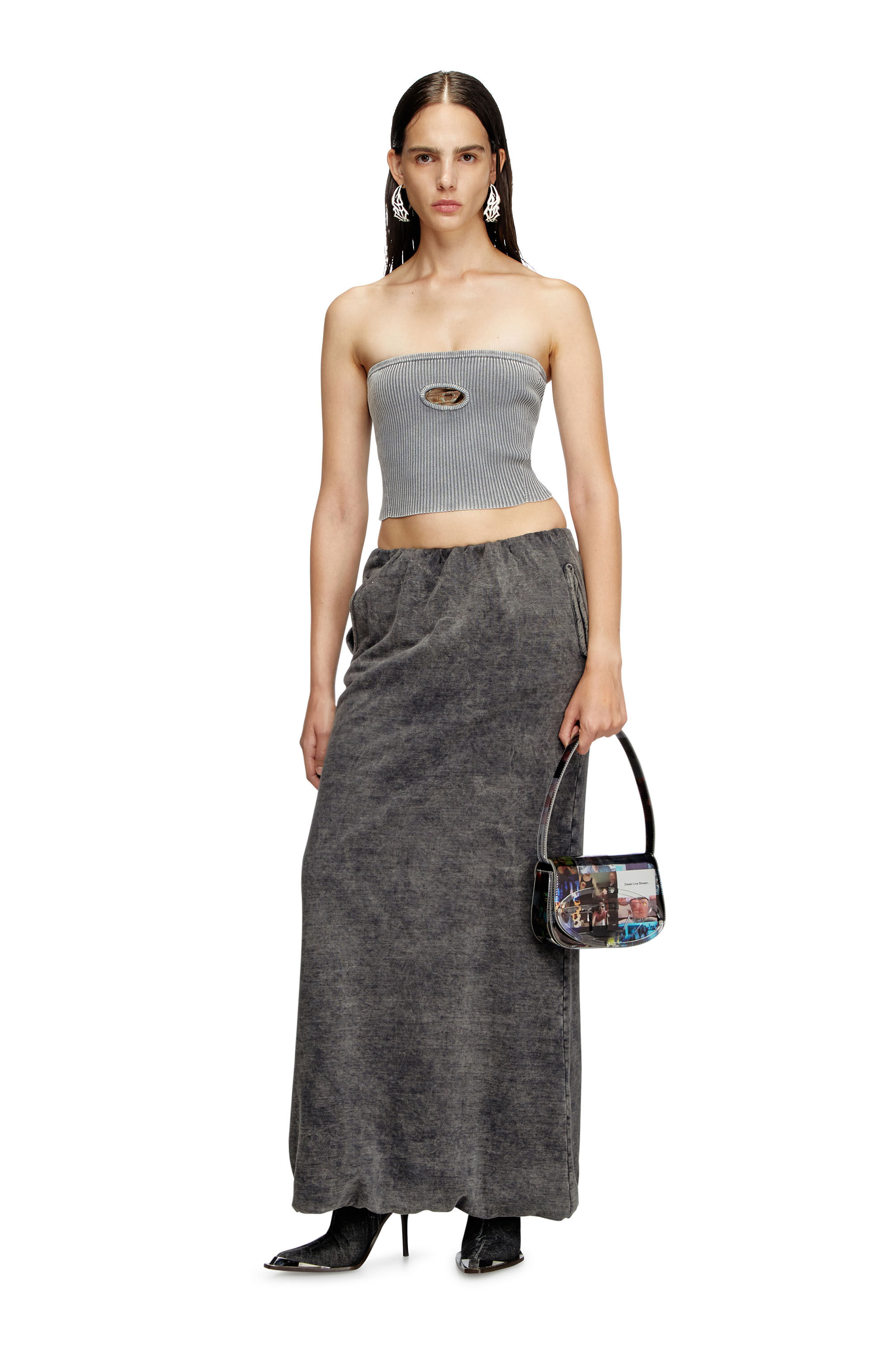 Women's 1DR-Iconic shoulder bag with Livestream print | Multicolor | Diesel