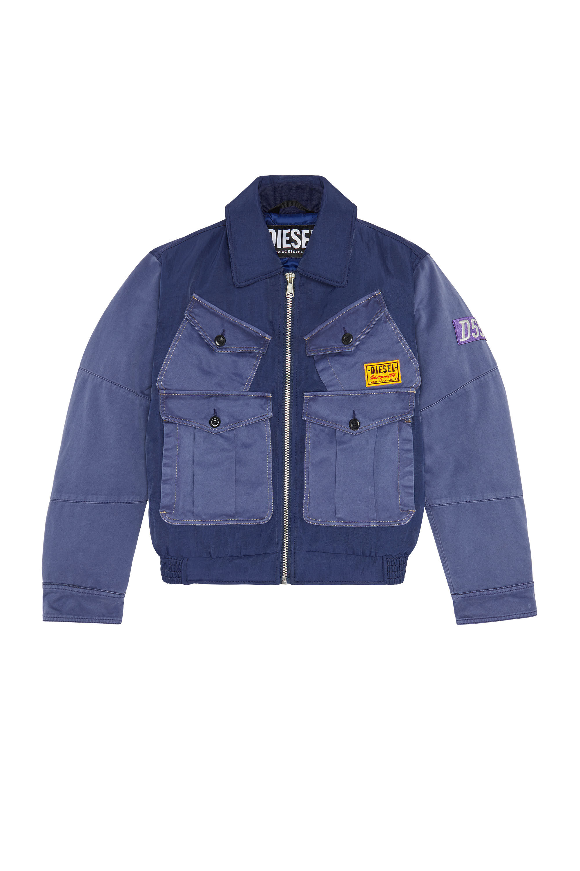 Women's Padded jacket in utility-style denim | Blue | Diesel