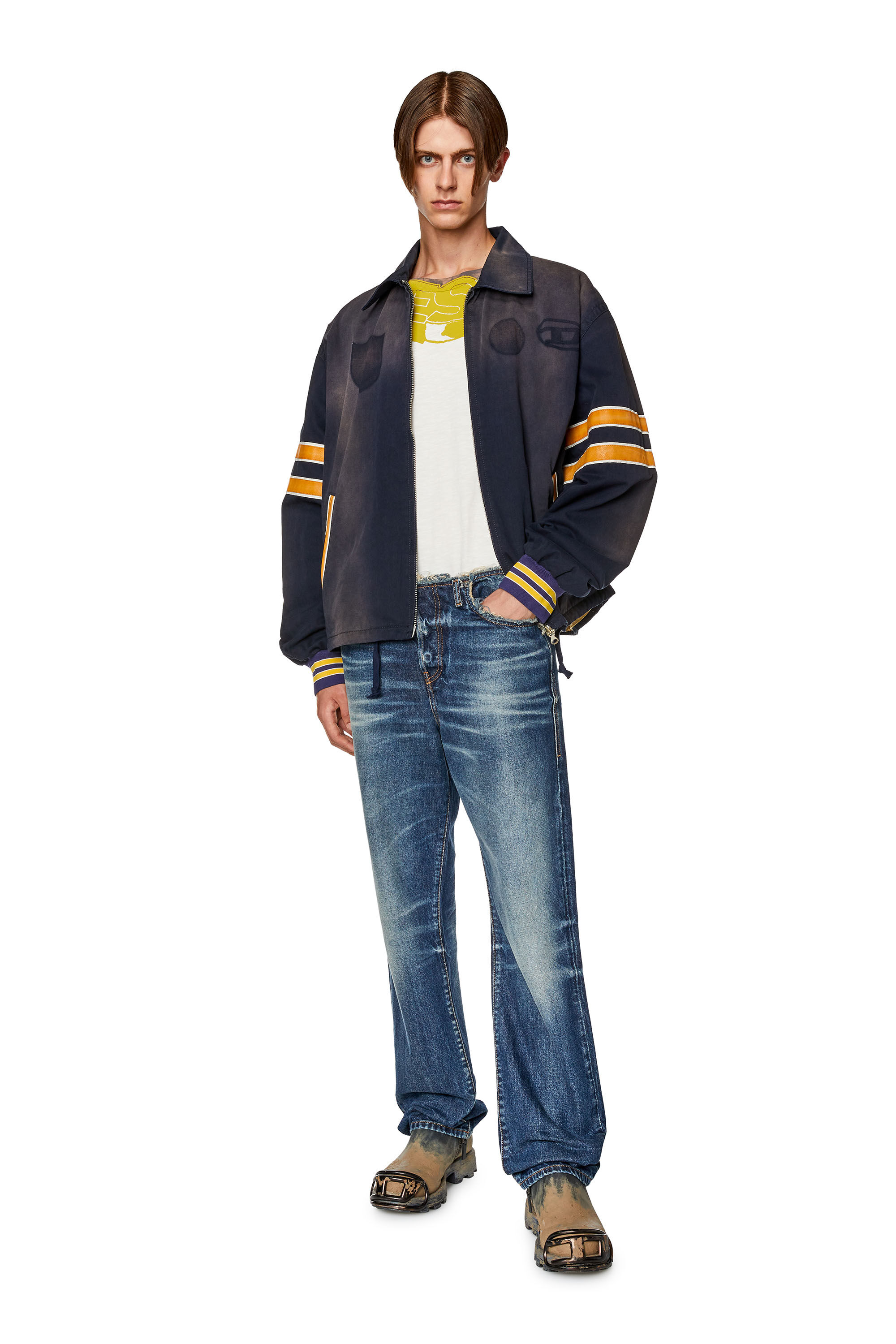 Men's Cotton jacket with vintage effects | Multicolor | Diesel