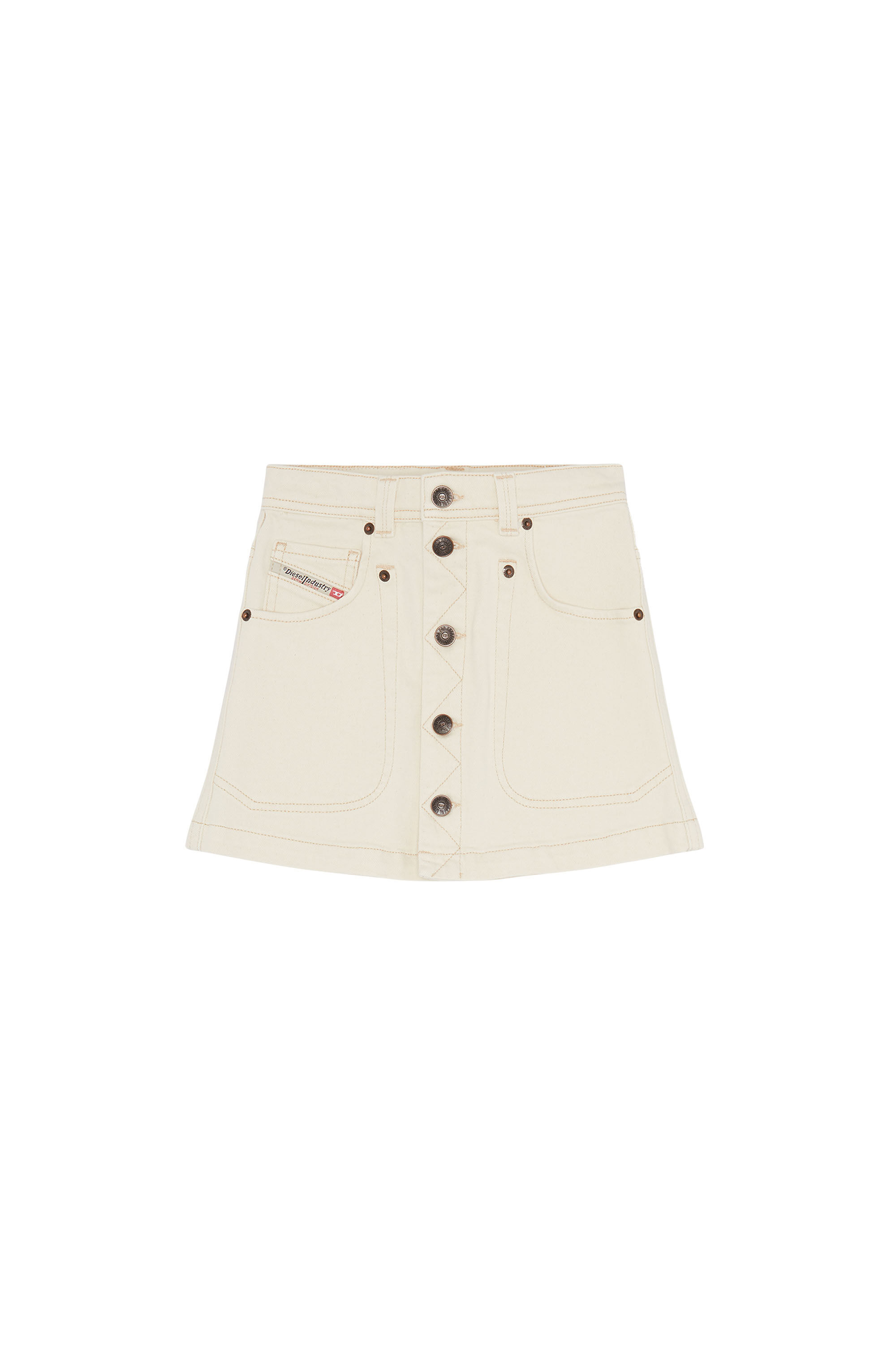 Diesel - GEALBUS, Woman's Denim mini skirt in White - 1