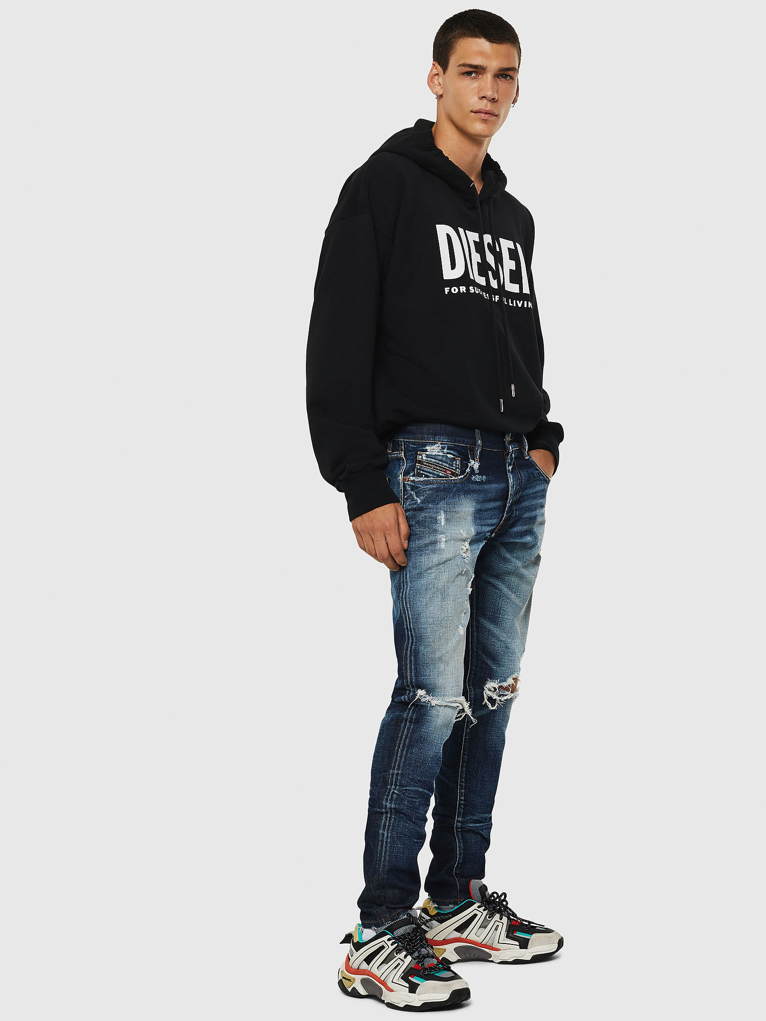 D-STRUKT 084AD Men: Slim Dark blue Jeans | Diesel