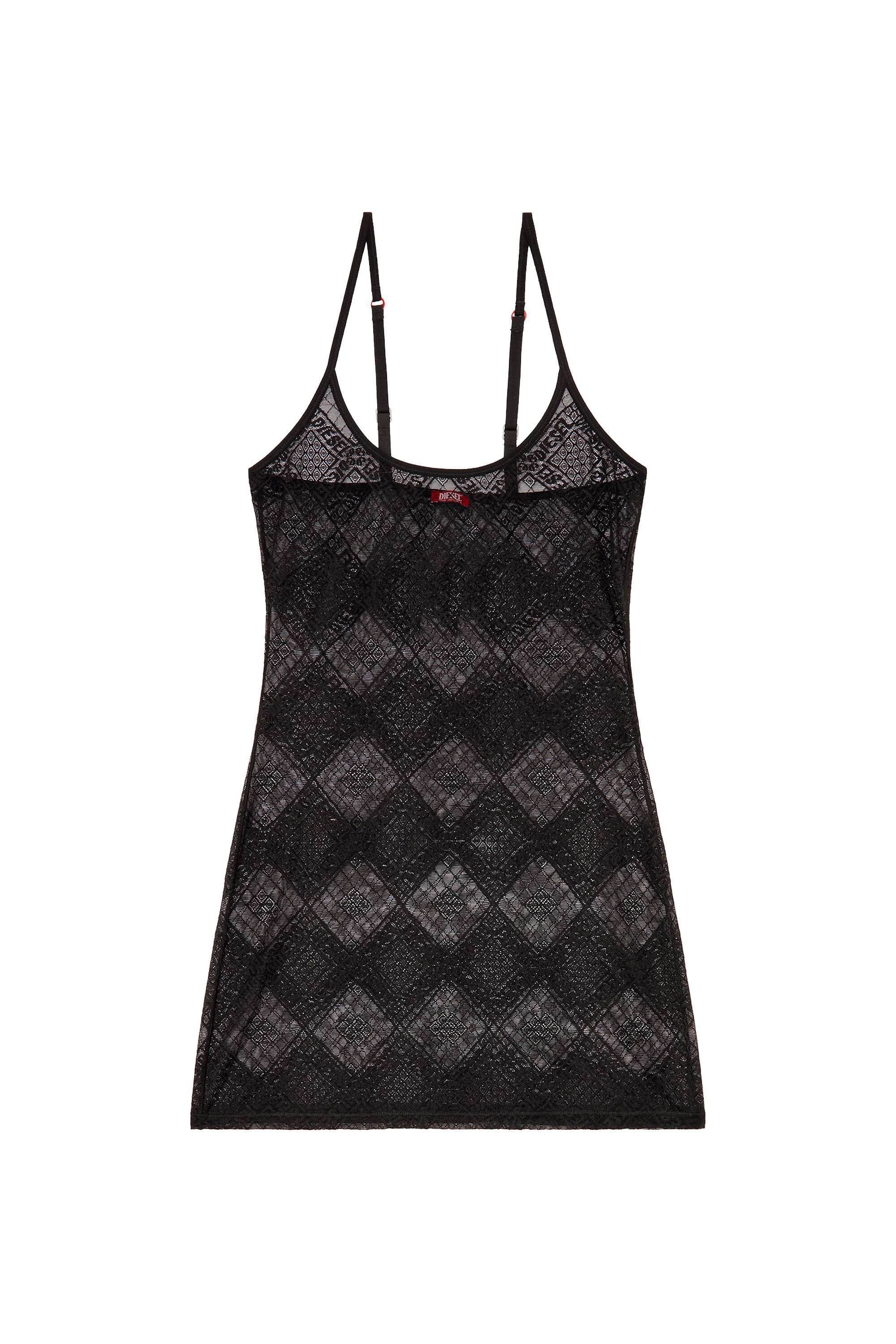 Diesel - UFPT-DONNIE, Camisola de encaje elástico Mujer in Negro - 4