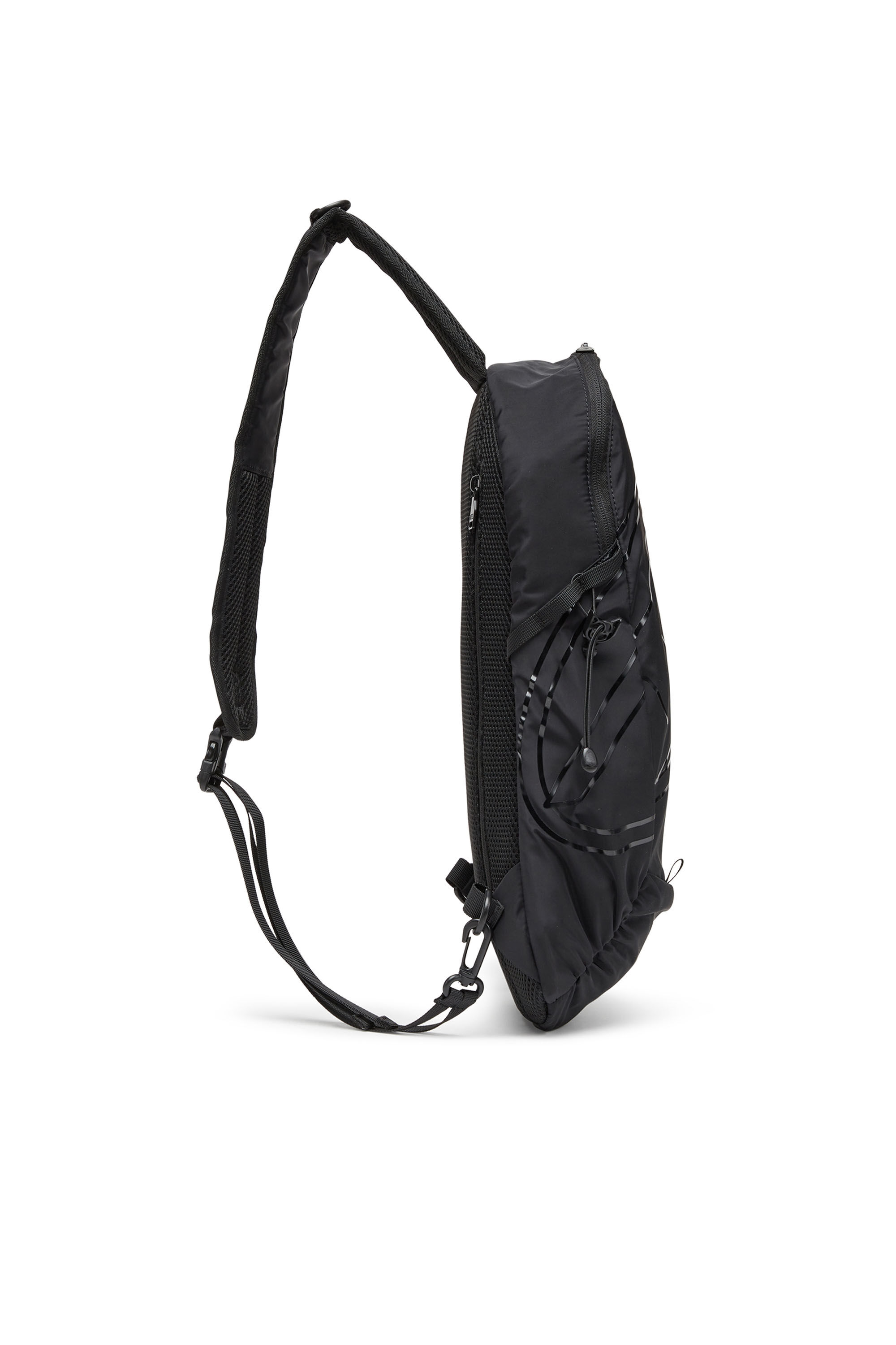 Men s Drape Sling Bag Nylon sling backpack with tonal logo