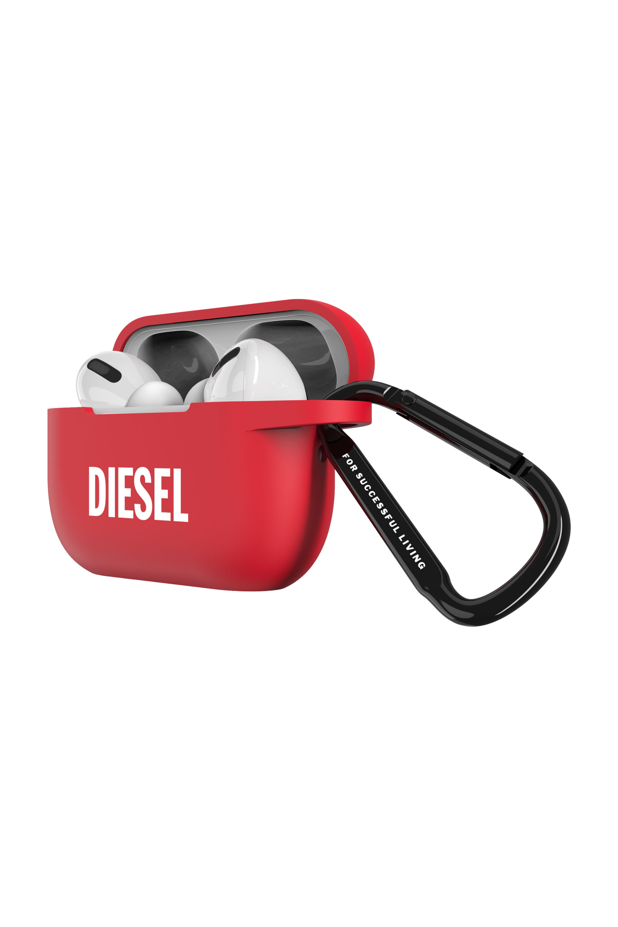 Diesel - 52956 AIRPOD CASE, Estuche de silicona por airpods Pro/Pro 2 Unisex in Rojo - 3