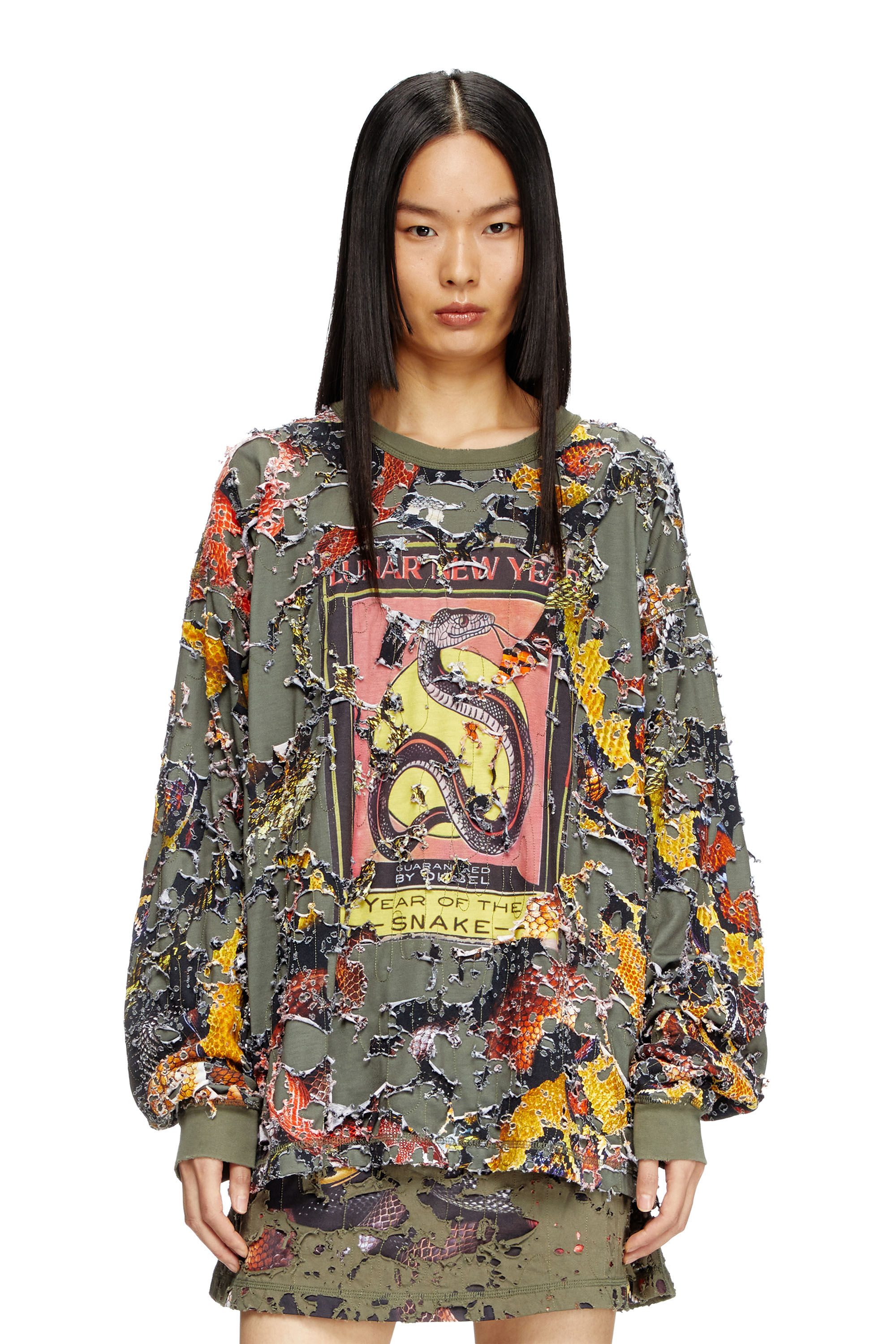 【DIESEL】CL-T-BOXT-DEVOR-SNAKE ユニセックス Tシャツ CL-T-BOXT-DEVOR-SNAKE