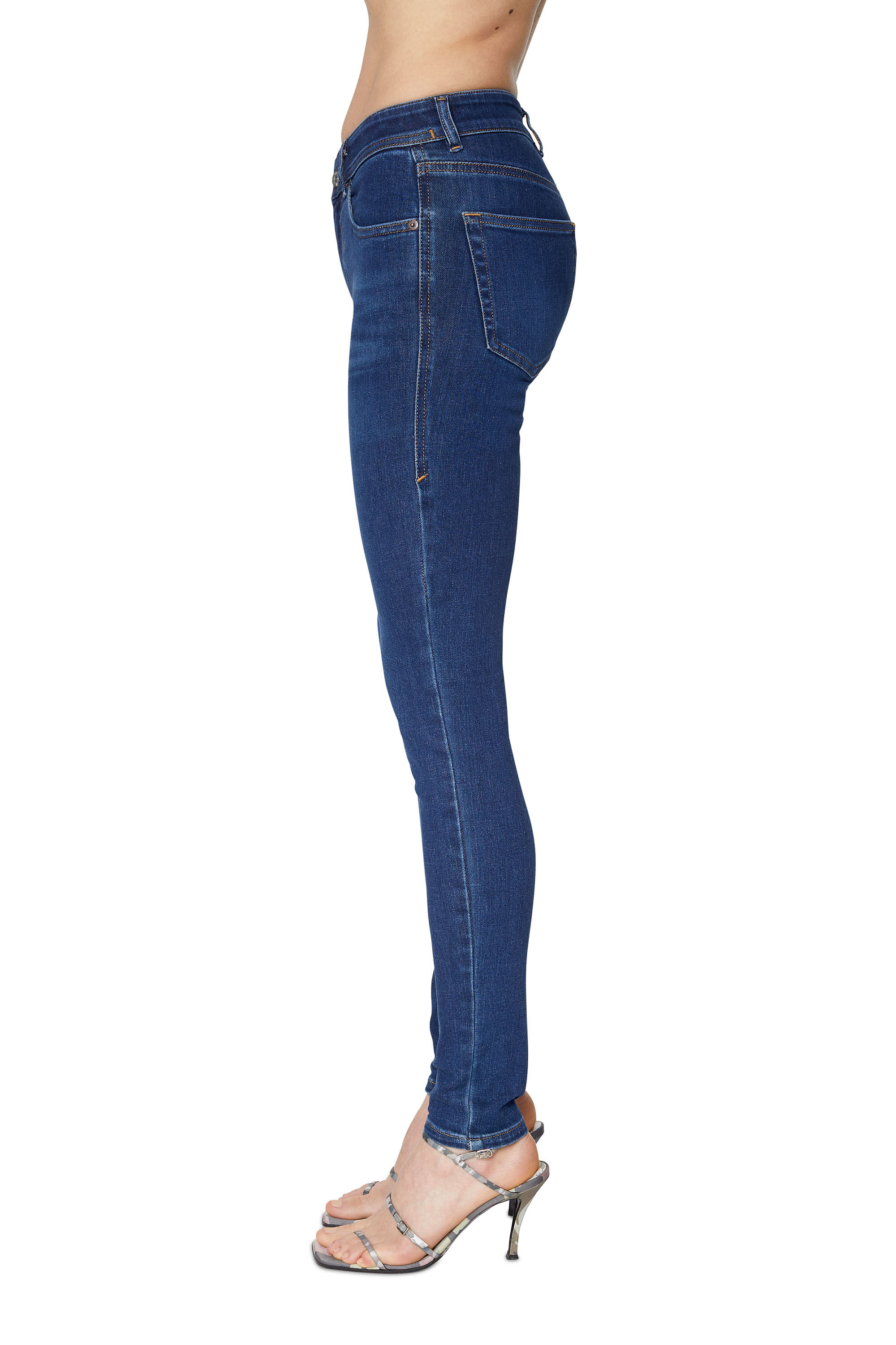 Diesel - Super skinny Jeans 2017 Slandy 09C19, Dark Blue - Image 6