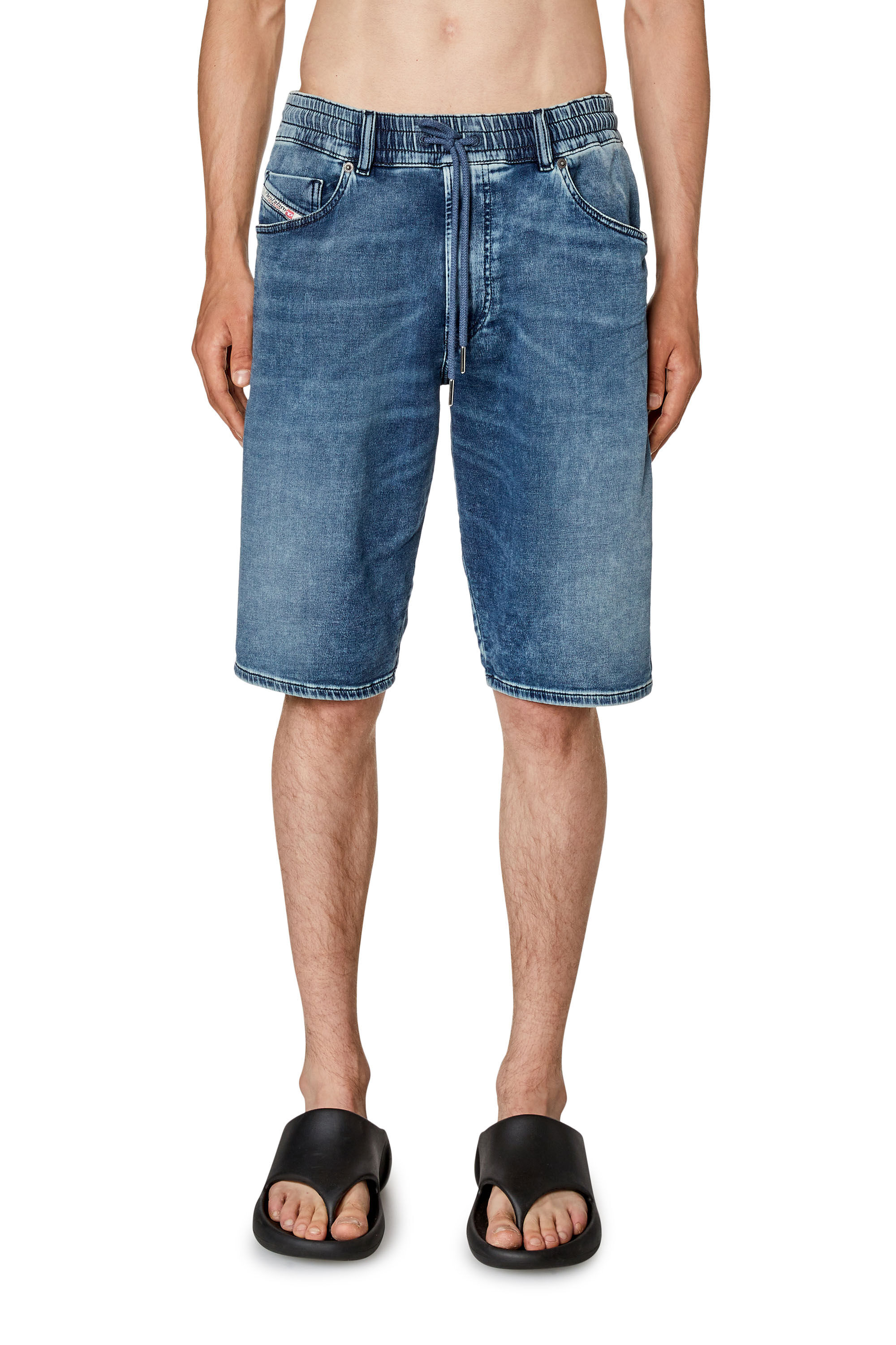 Men's Shorts in Track Denim with lived-in look | Blue | Diesel