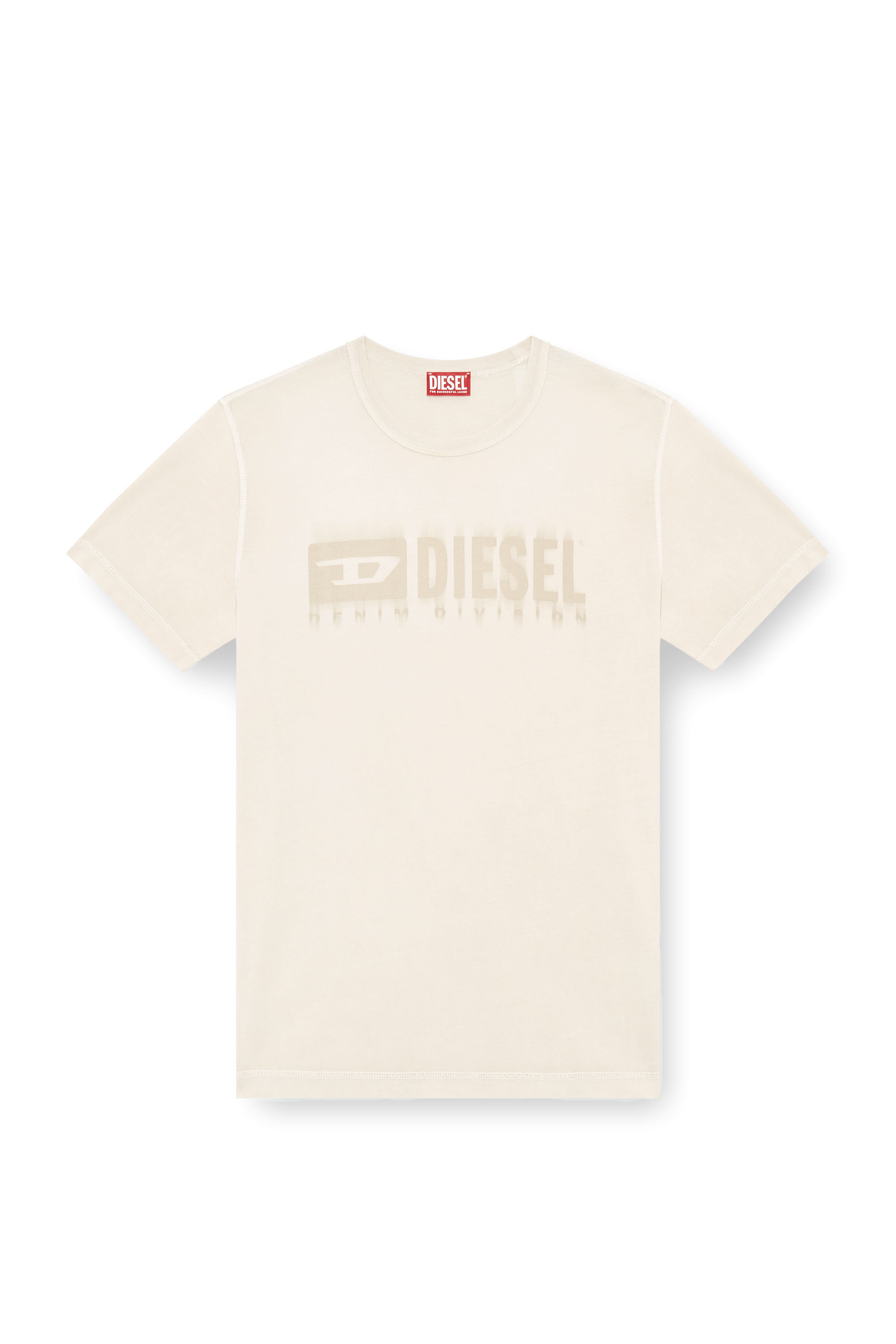 Men's T-shirt with sun-faded treatment | Beige | Diesel