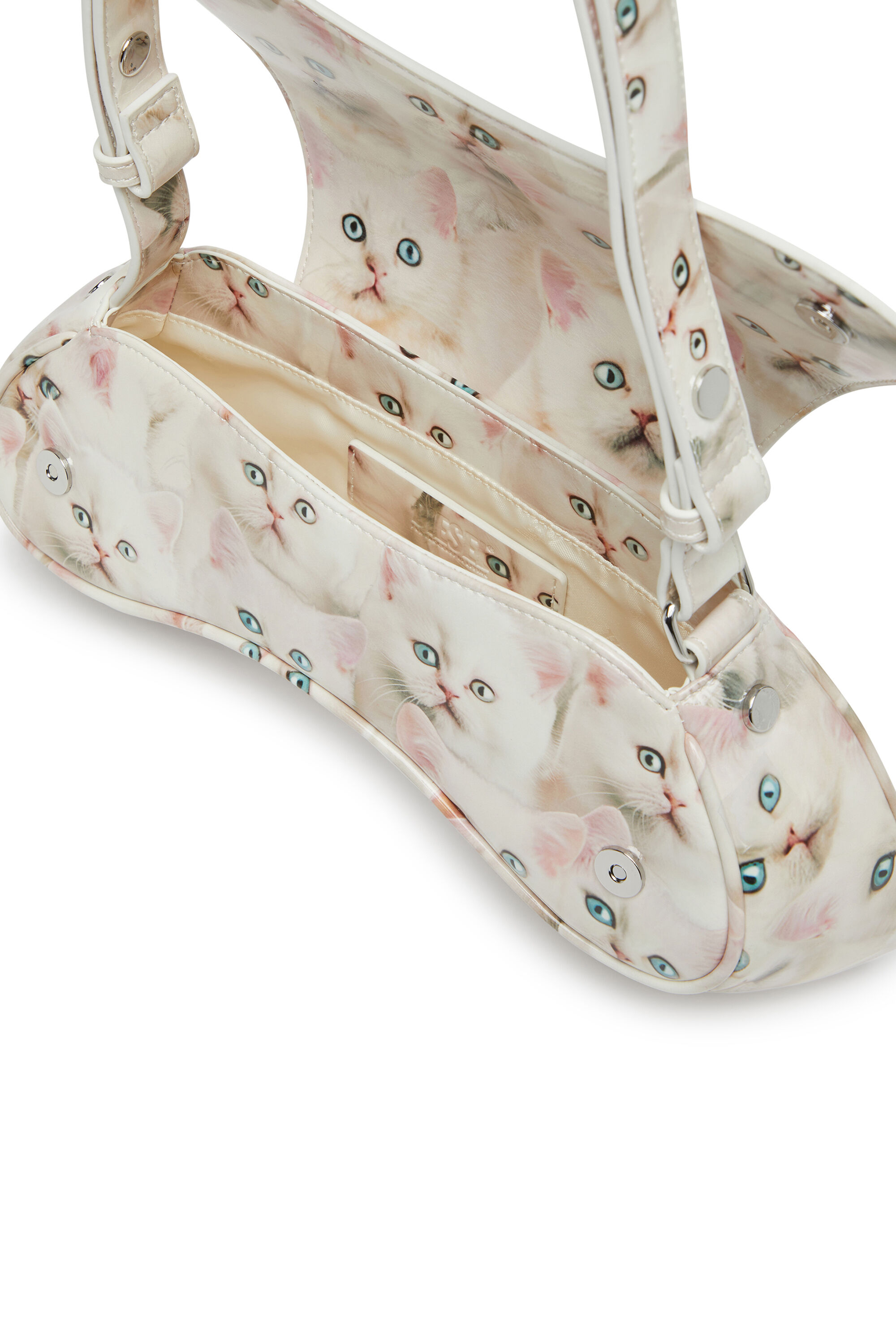 Diesel - PLAY CROSSBODY, Play-Talego con estampado de logotipo desteñido Mujer in Blanco - 2