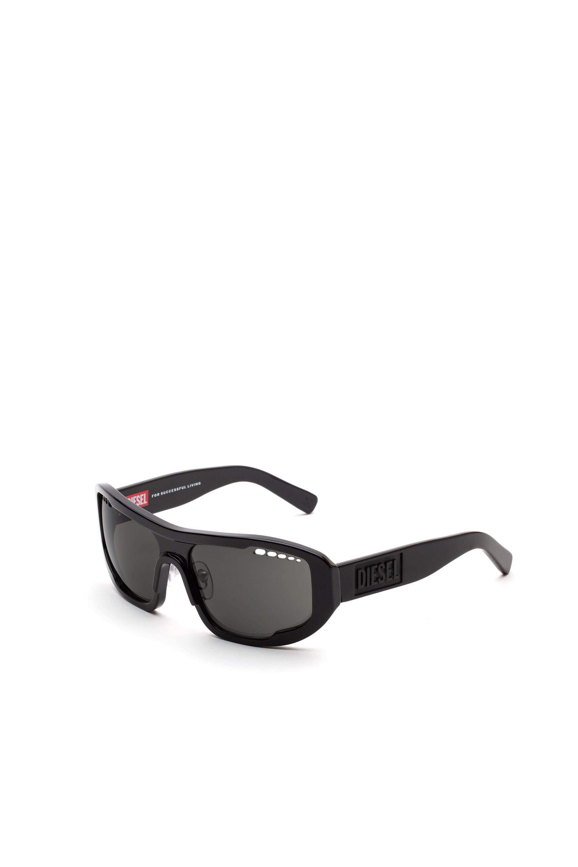 DIESEL  サングラス　DM0368 DM0368: Black Wraparound shape sunglasses | Diesel