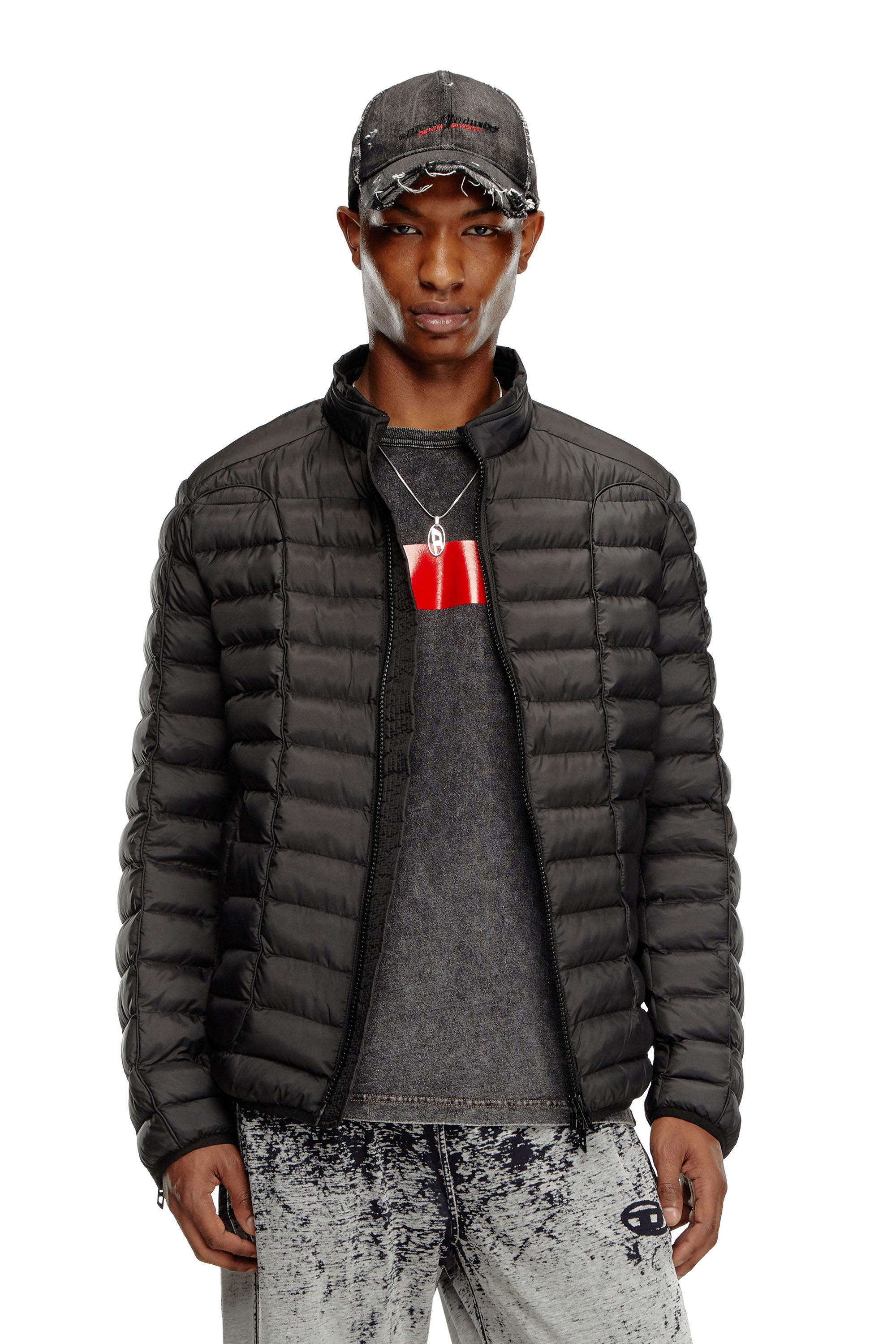 Diesel black puffer jacket store