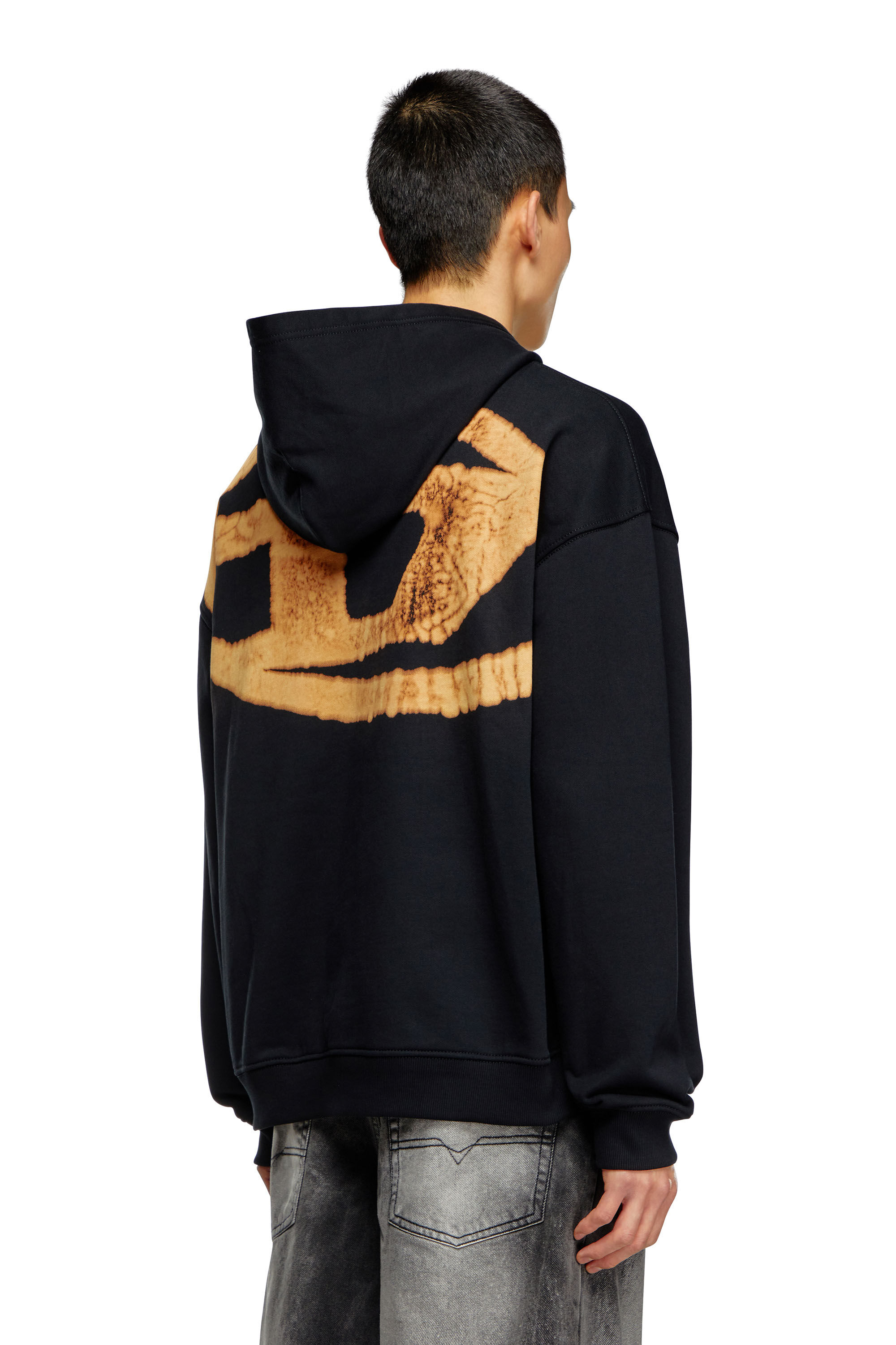 Men's Hoodie with bleached logo | Multicolor | Diesel