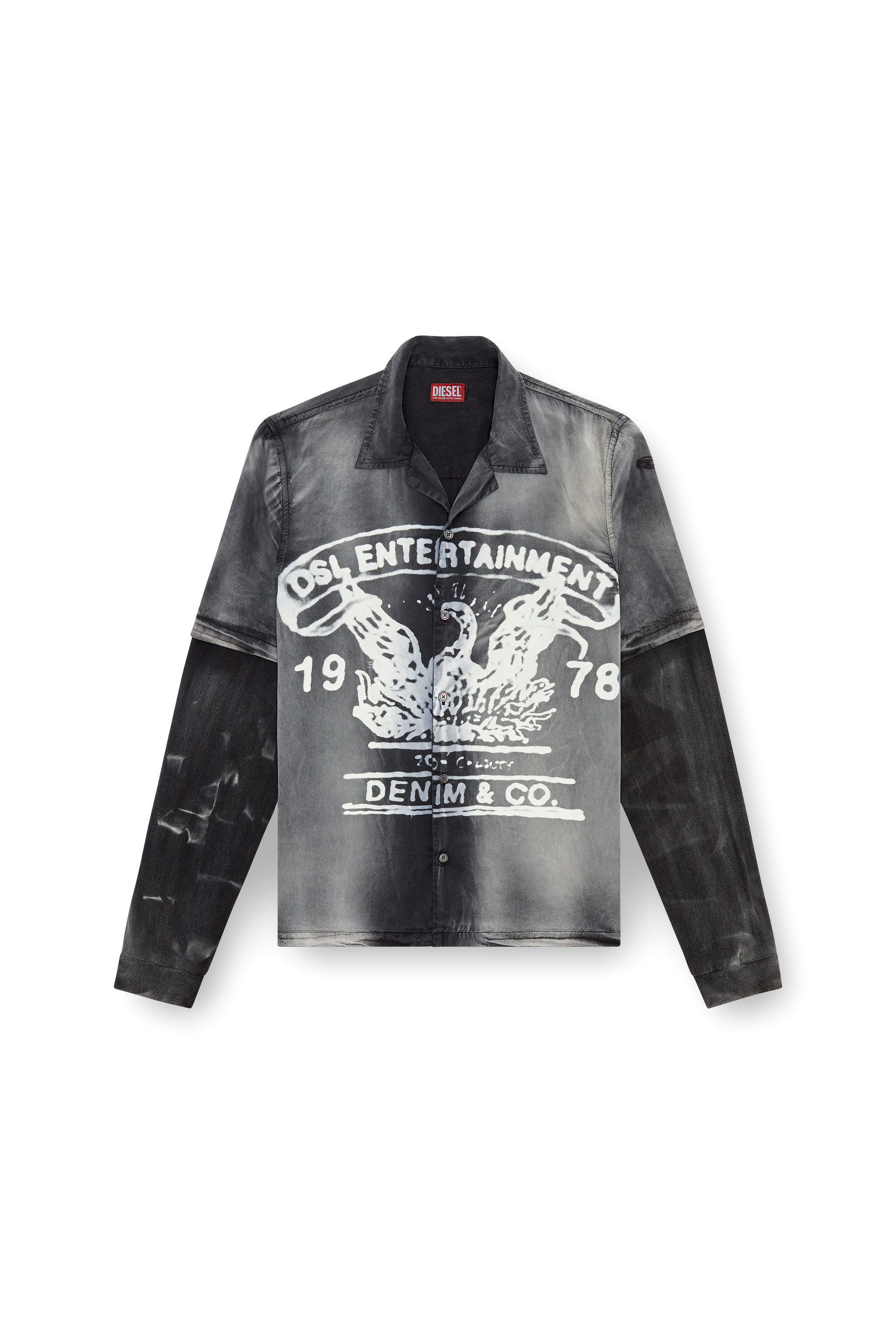 贅沢 Men's Faded Multicolor | graphic logo with shirt bowling トップス