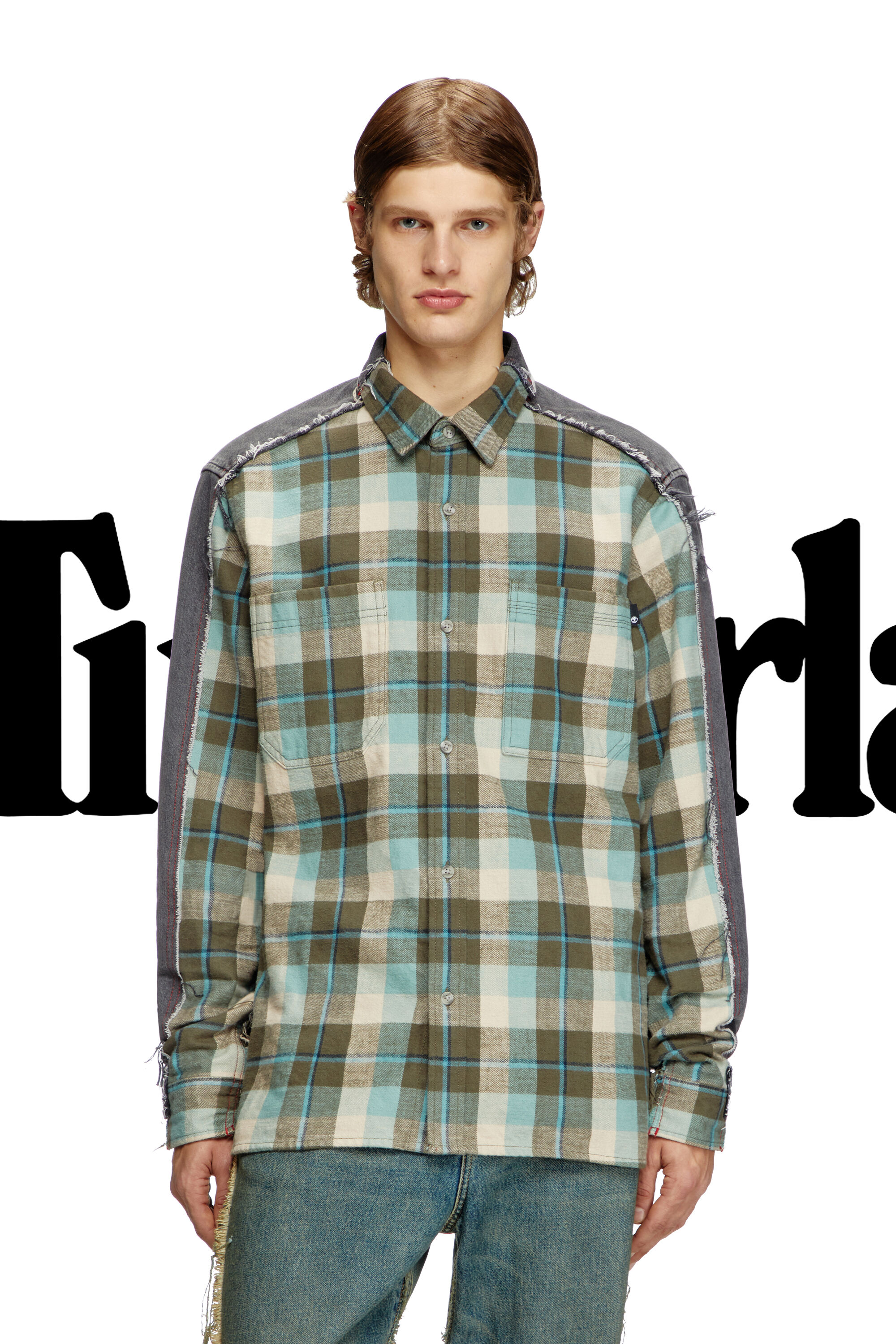 Diesel - Shirt Dieseloves 2B, Camisa de denim y diseño de cuadros Unisex in Multicolor - 4