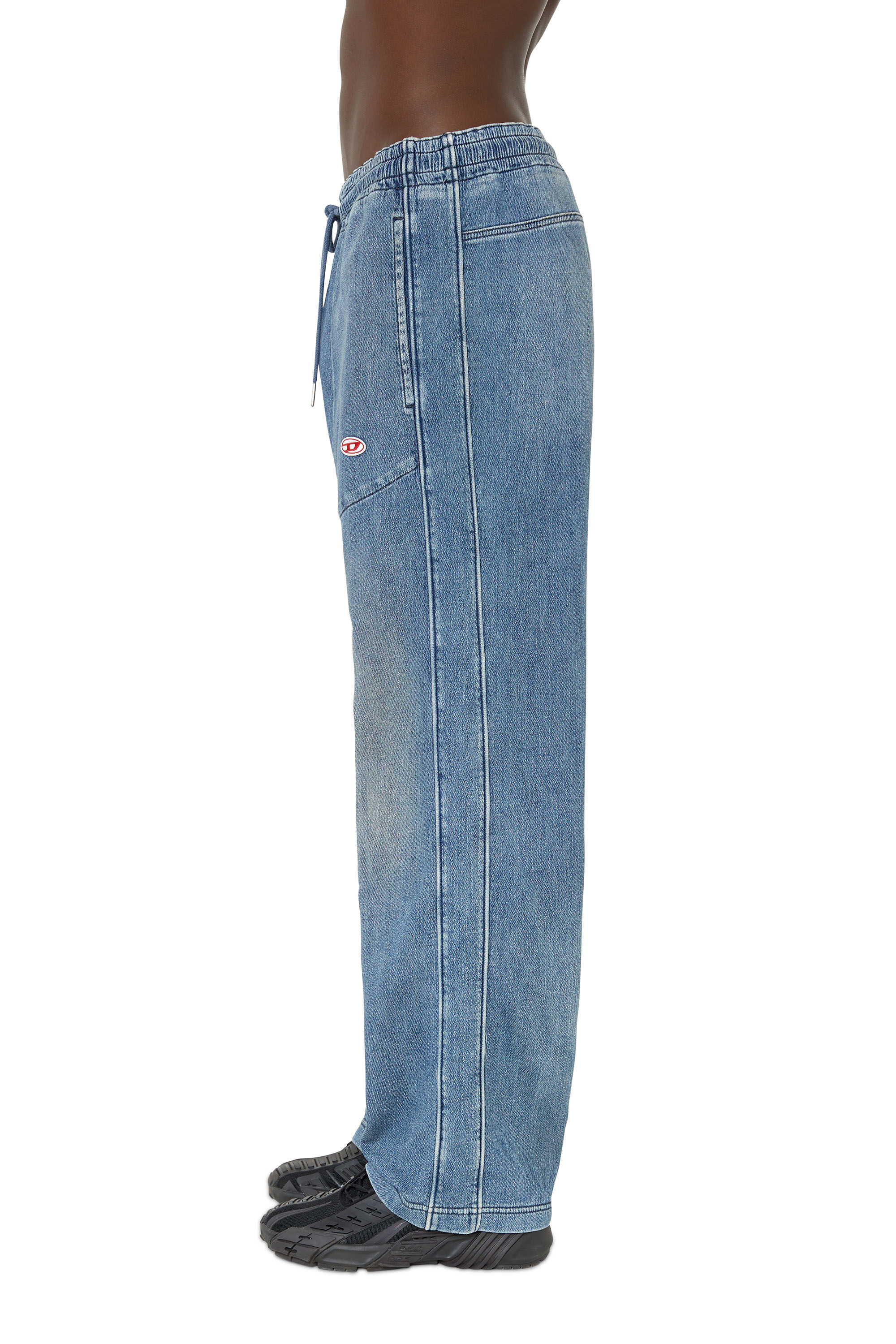 D-MARTIANS TRACK DENIM Man: Straight medium blue Baggy Jeans | Diesel