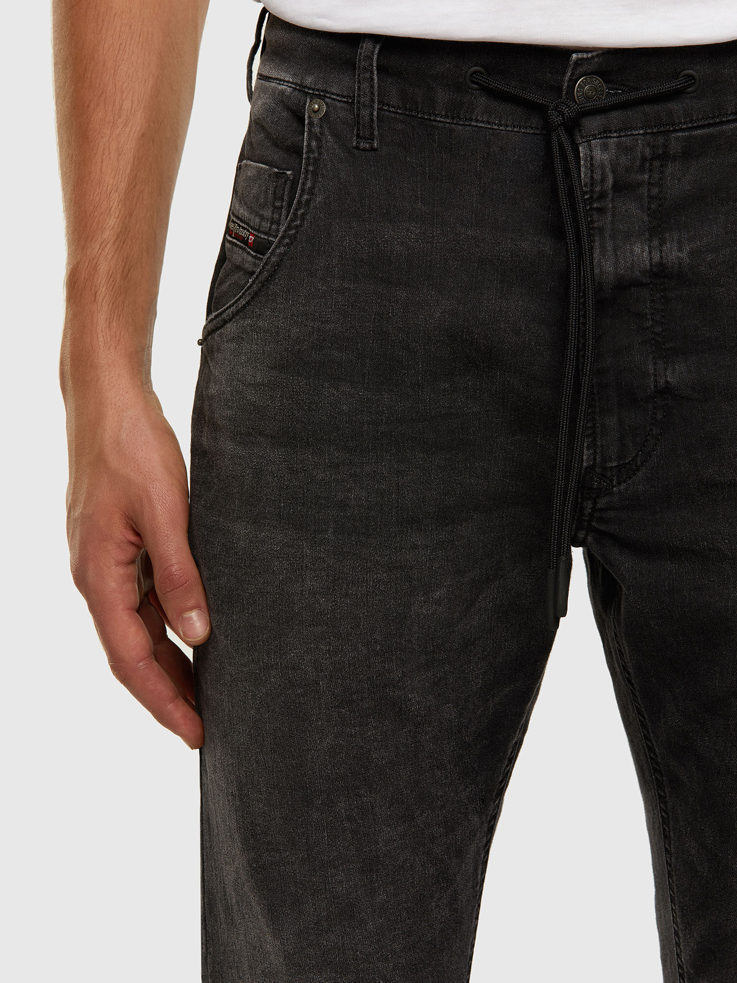 Krooley JoggJeans 009FZ Man: Tapered Black/Dark grey Jeans | Diesel