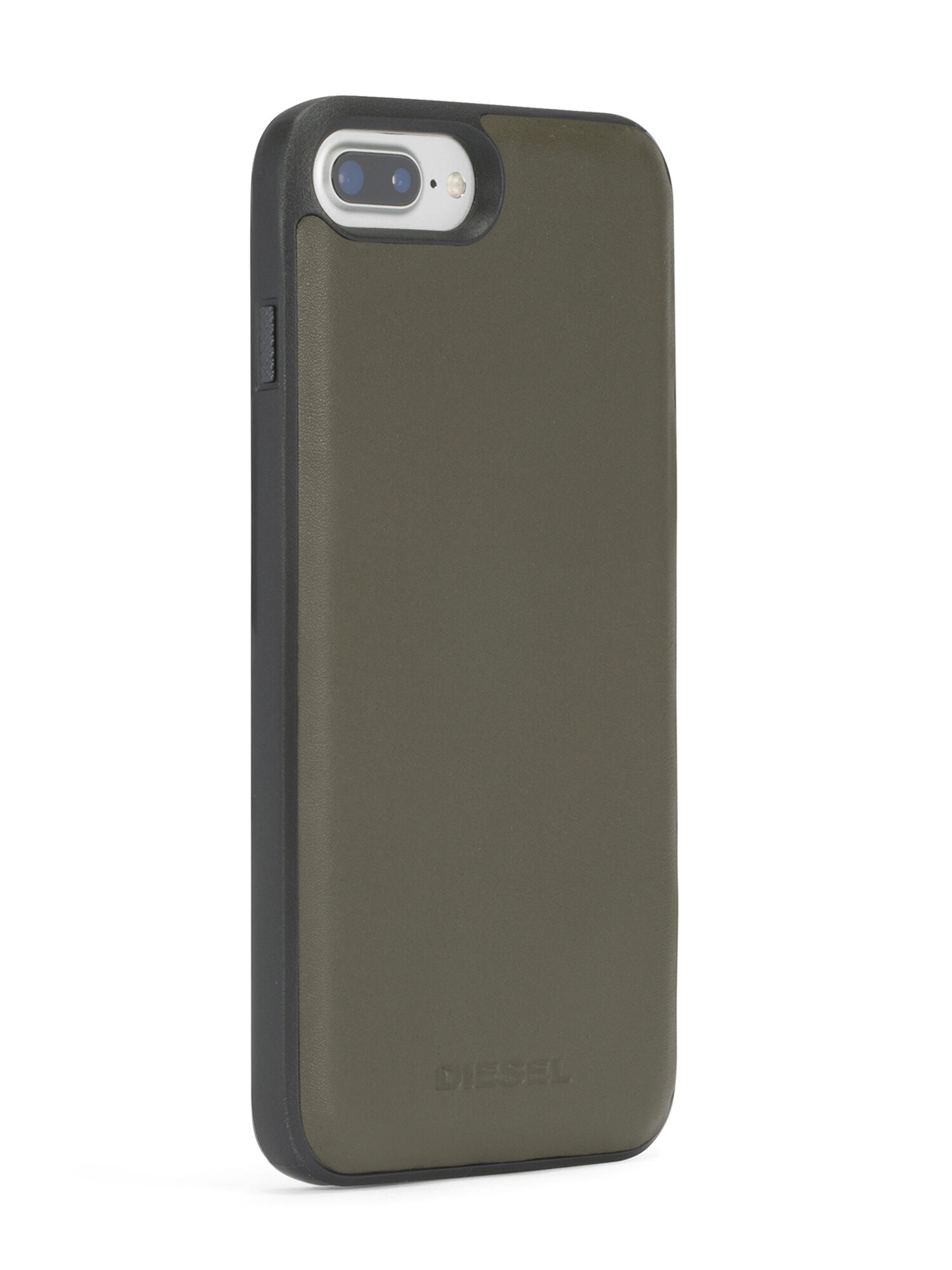 Diesel - OLIVE GREEN LEATHER IPHONE X CASE, Olive Green - Image 5