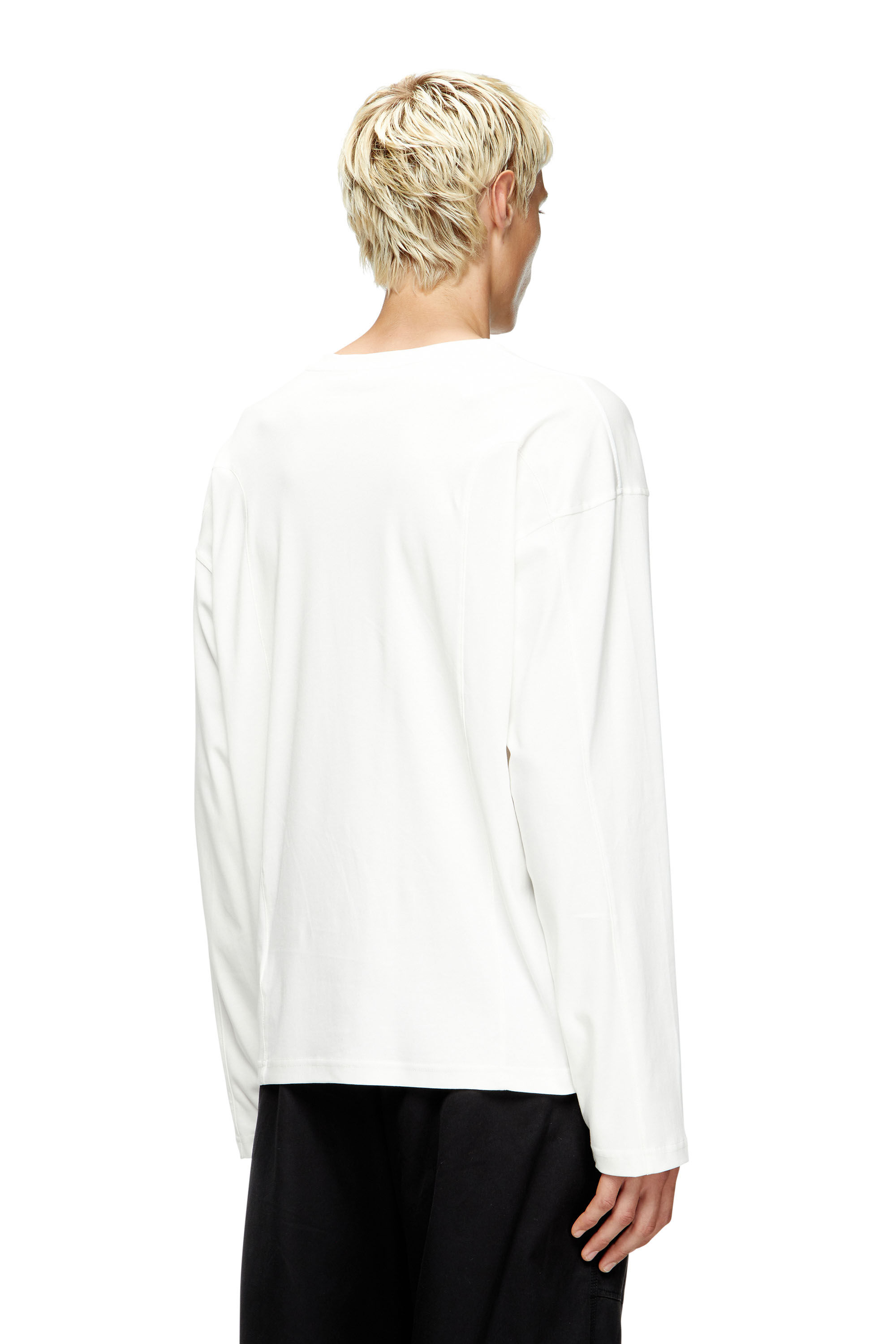 Diesel - T-BOXT-LS-INT, Camiseta de manga larga con paneles Hombre in Blanco - 4