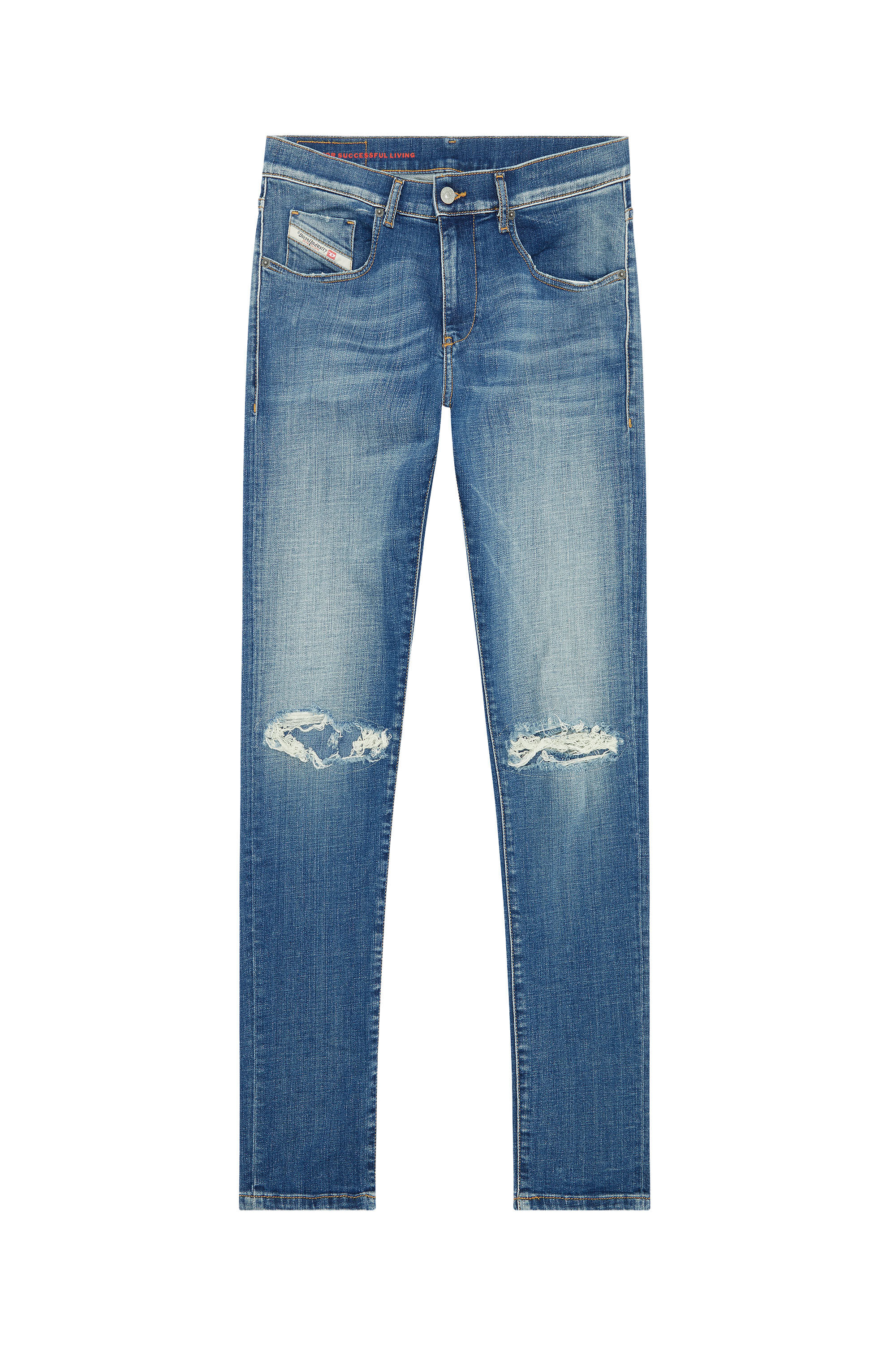 Diesel - Slim Jeans 2019 D-Strukt 09F06, Dark Blue - Image 2