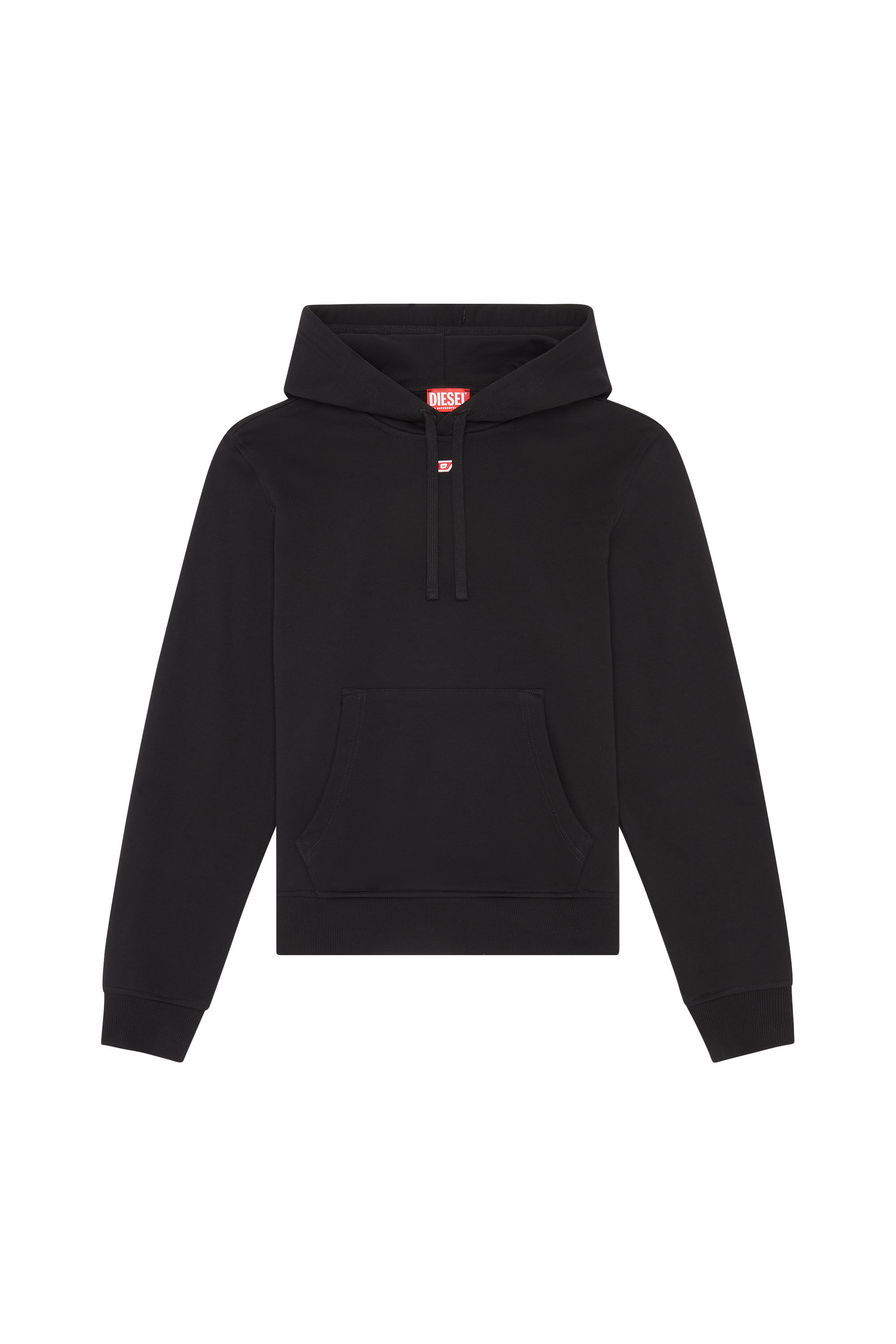 Diesel - S-GINN-HOOD-D, Sudadera con capucha con parche D bordado Mujer in Negro - 2