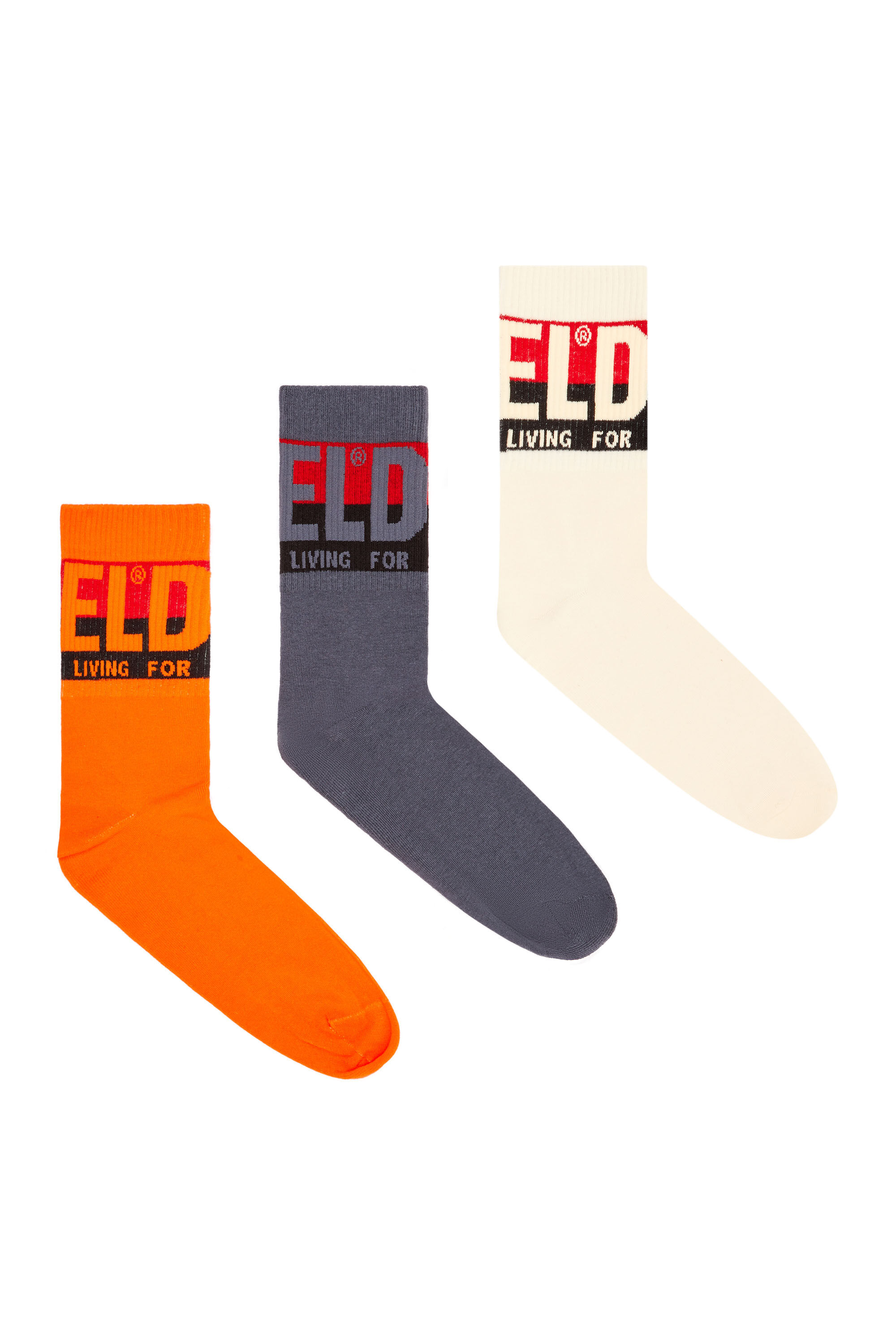 新作【DIESEL】skm-d-division-mid-cut-cushioned-socks Diesel SKM-D-DIVISION-MID-CUT-CUSHIONED-SOCKS | REVERSIBLE