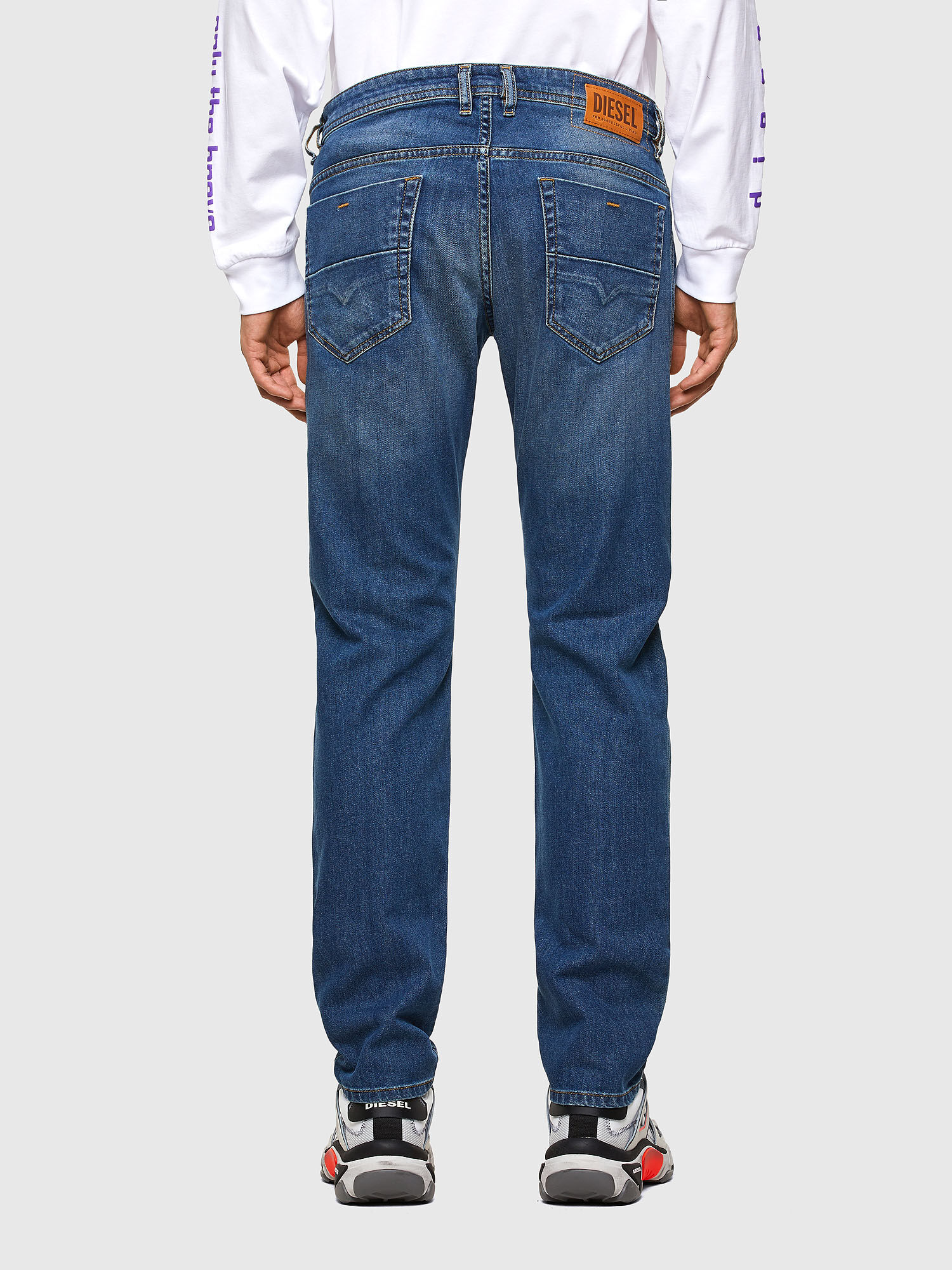 Diesel - Thommer Slim Jeans 009EI, Medium Blue - Image 3