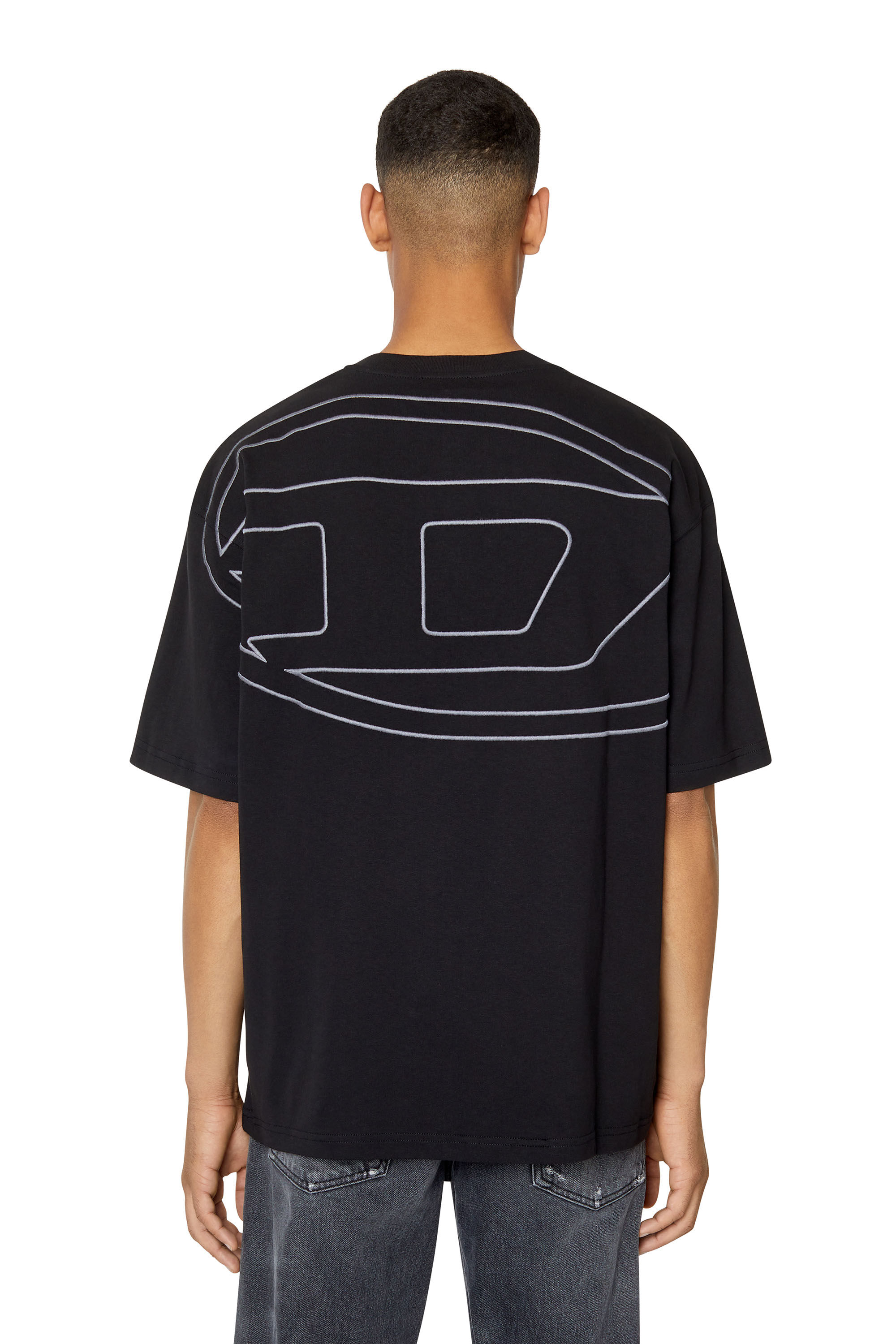 Diesel ディーゼル T-Boggy-T1 クルーネック Tシャツ T-BOGGY-MEGOVAL Man: T-shirt with back maxi D logo | Diesel