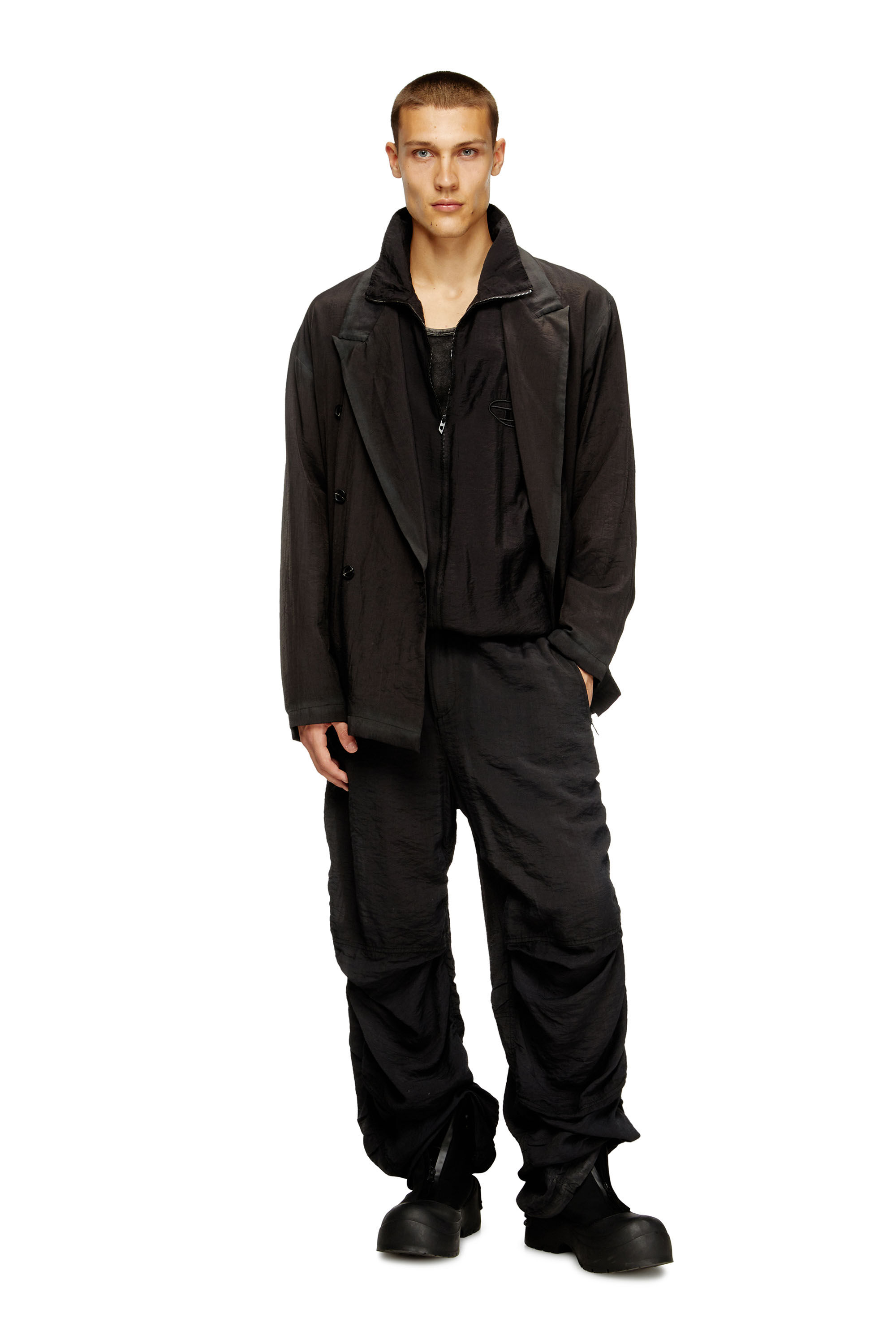 【SINSS】24AW Double tailored jacket Structured Cotton Silk Double-Face Blazer