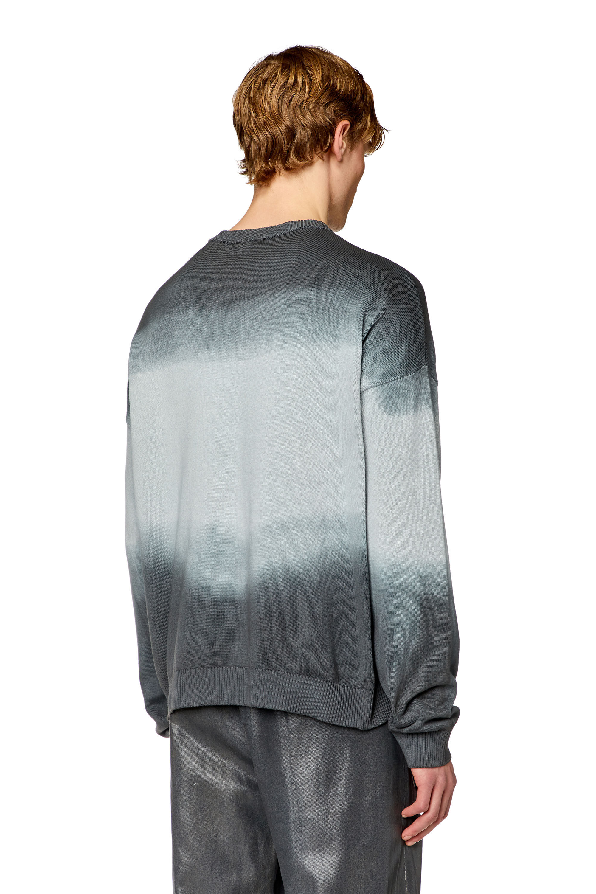 Men's Dégradé jumper with oversized logo | Blue | Diesel
