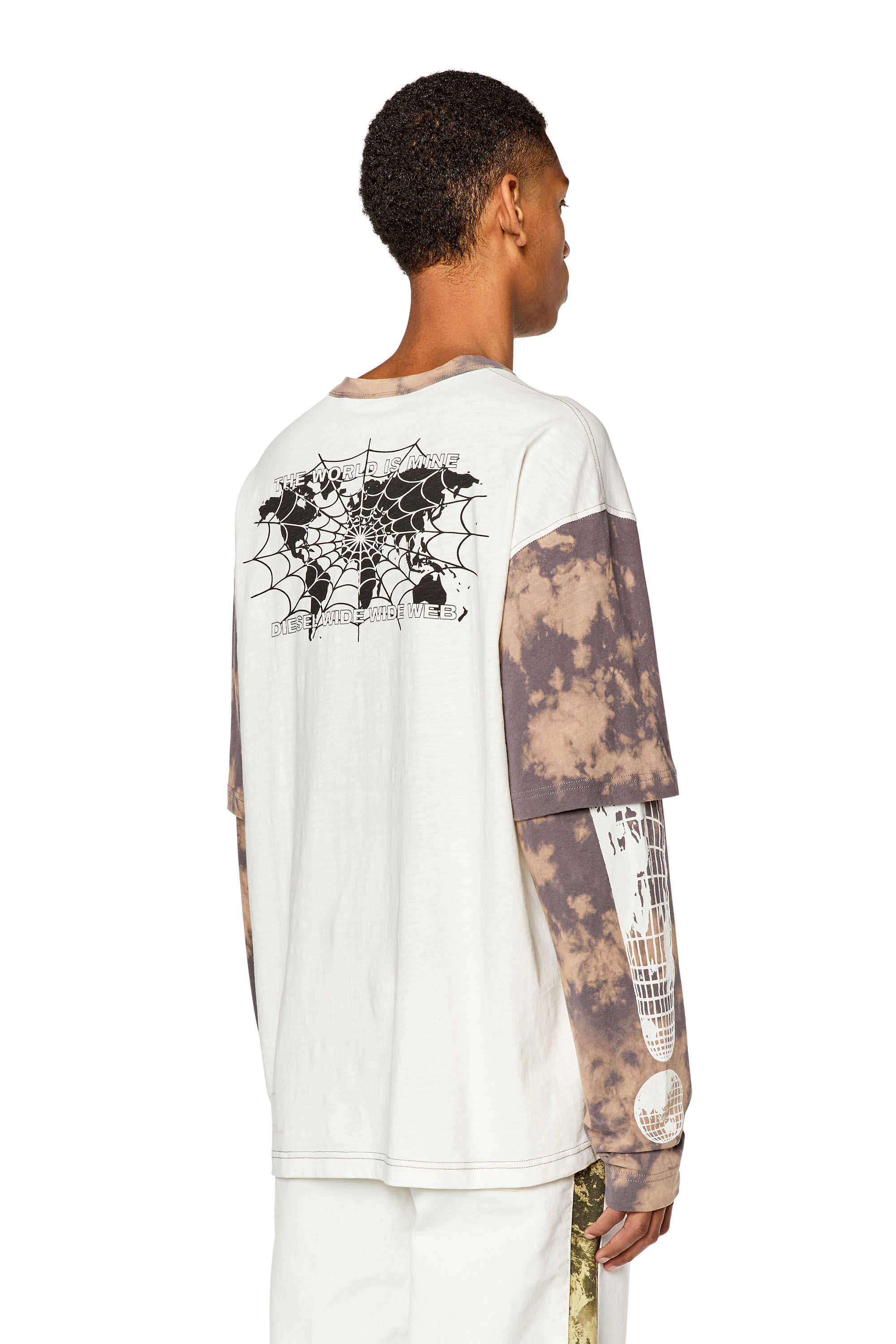 Men's T-shirt with marbled sleeves | T-WESHER Diesel