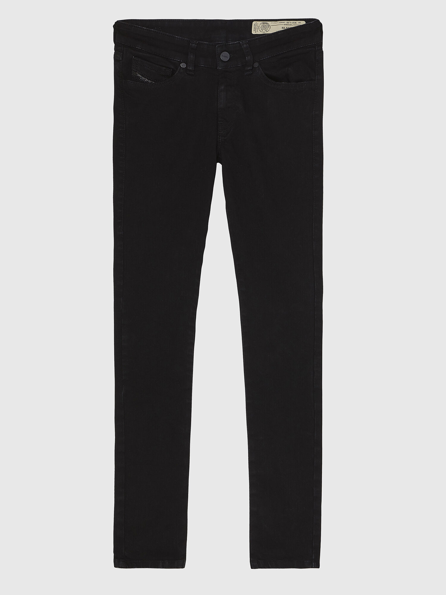 Diesel - Slandy Skinny Jeans A69EF, Black/Dark Grey - Image 1