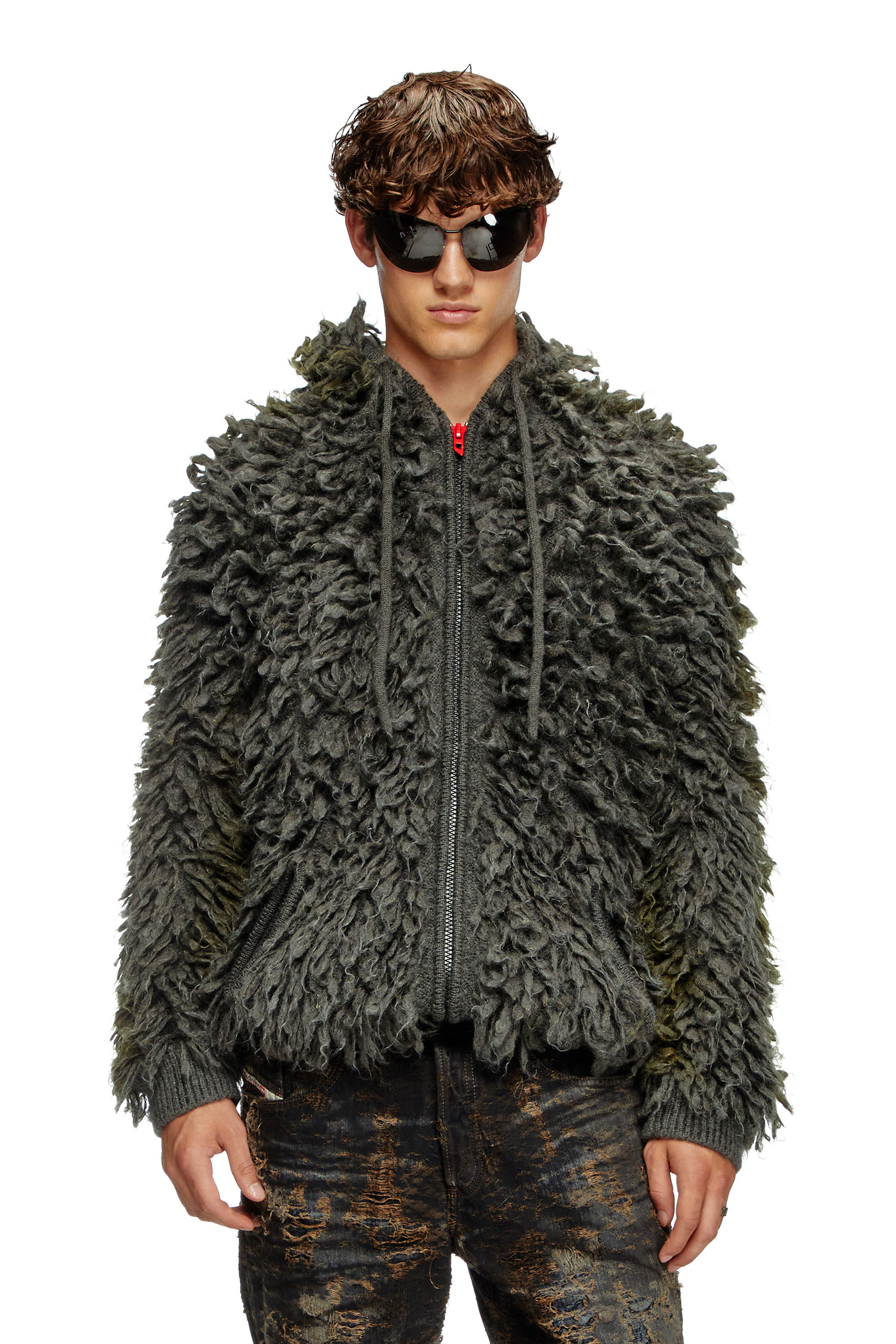 Diesel Men s Cardigan K Whitman Gray Cardigans
