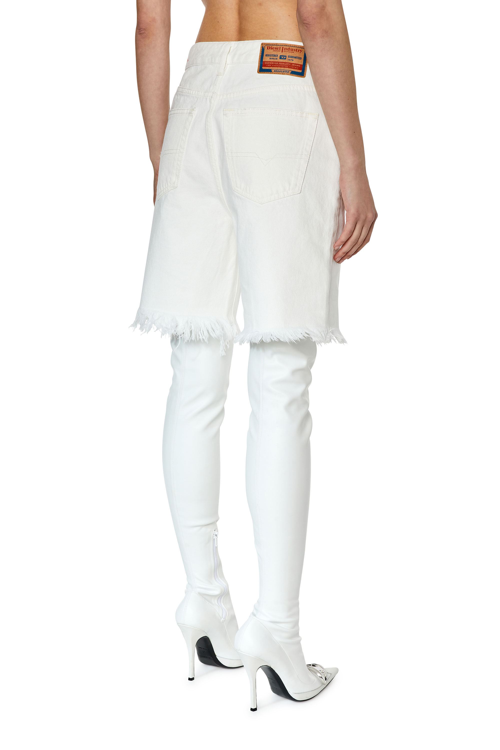 Women's Denim knee-length shorts | White | Diesel