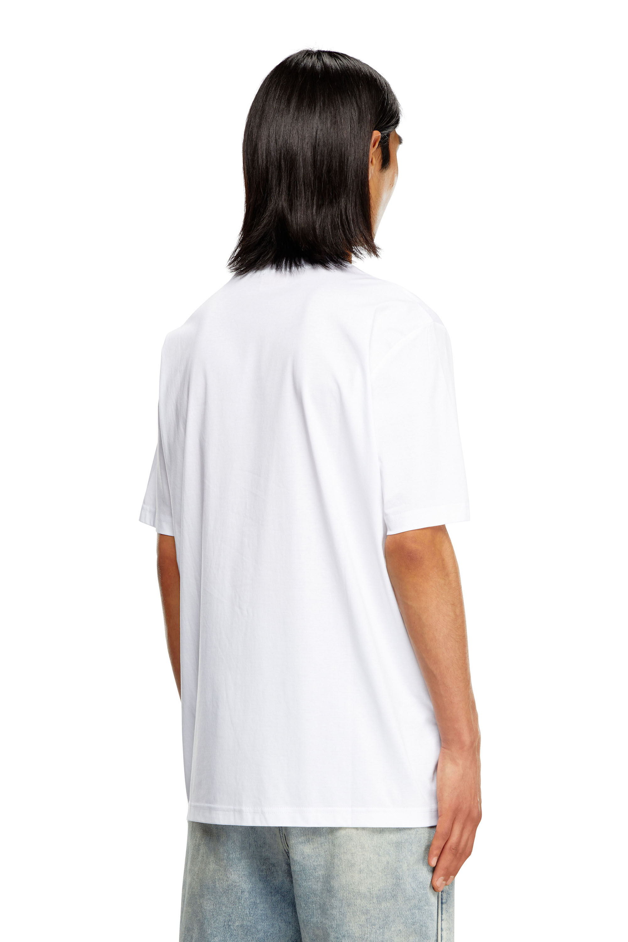 ディーゼル DIESEL Tシャツ オーバルD T-JUST-DOVAL-PJ ロゴT T-shirt with D oval patch | White | Diesel