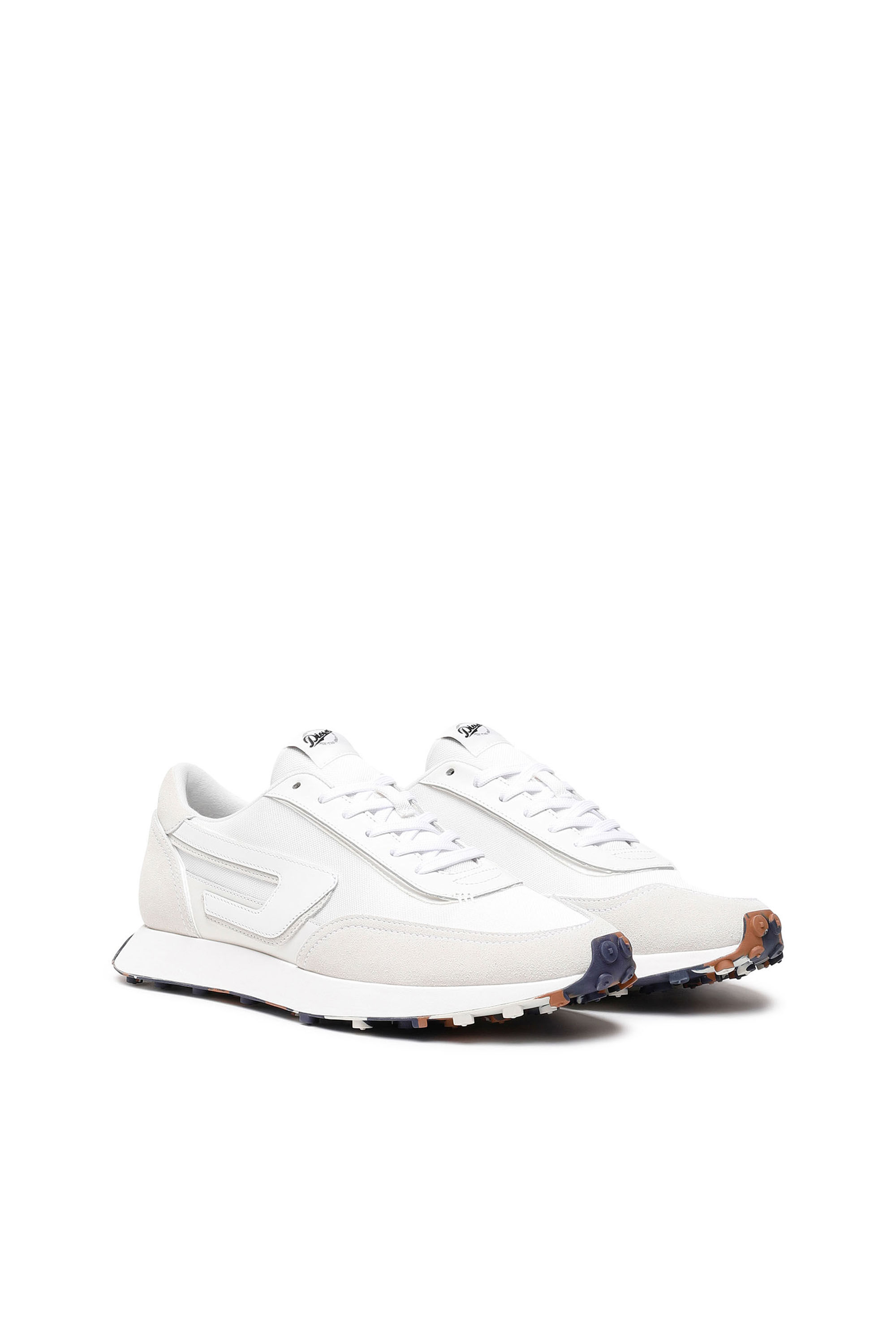 S-RACER LC Man: Mesh and suede sneakers with camo sole | Diesel