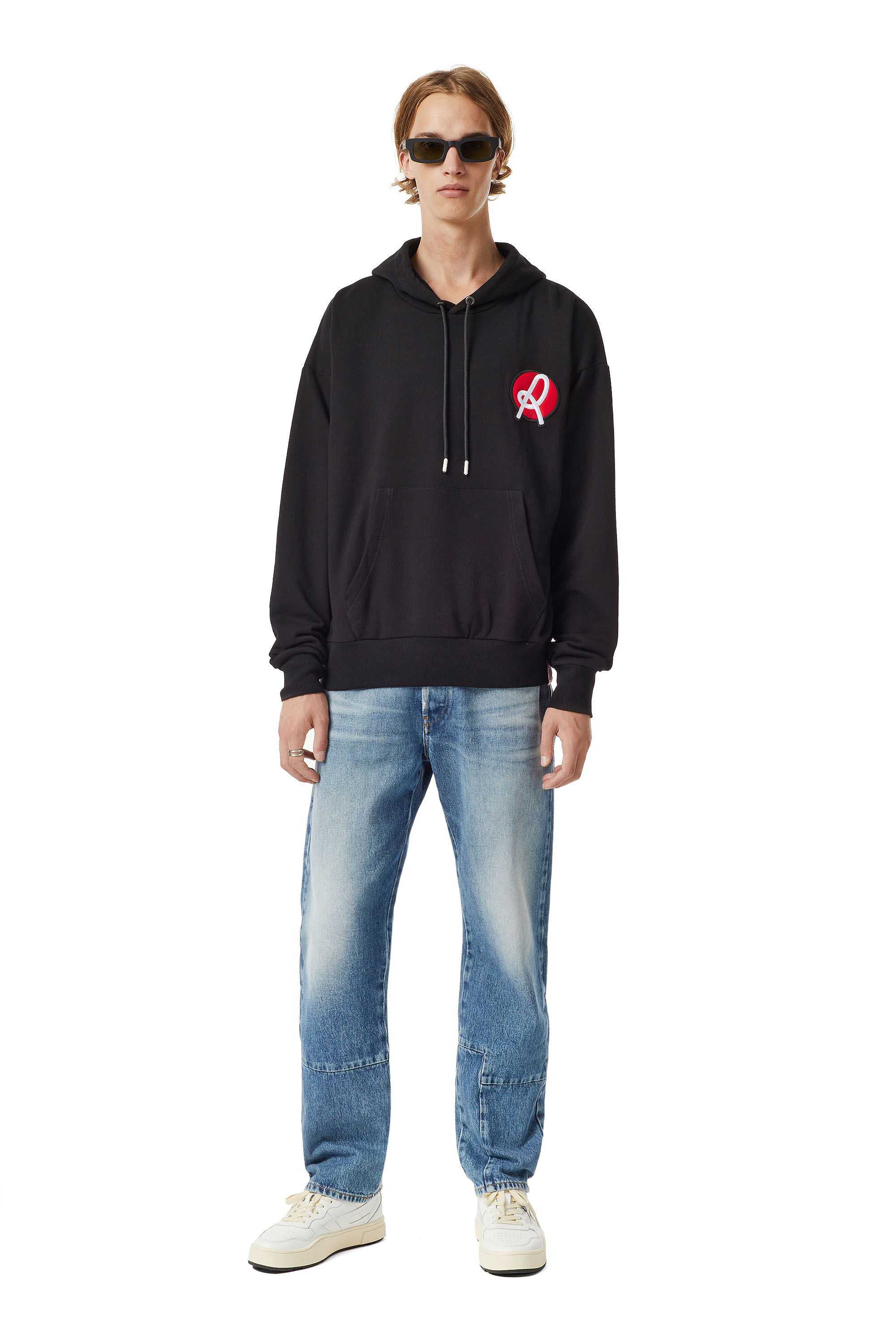 Diesel - LR-S-GIRK-HOOD-VIC, Sudadera con capucha Diesel + L.R. Vicenza Hombre in Negro - 1